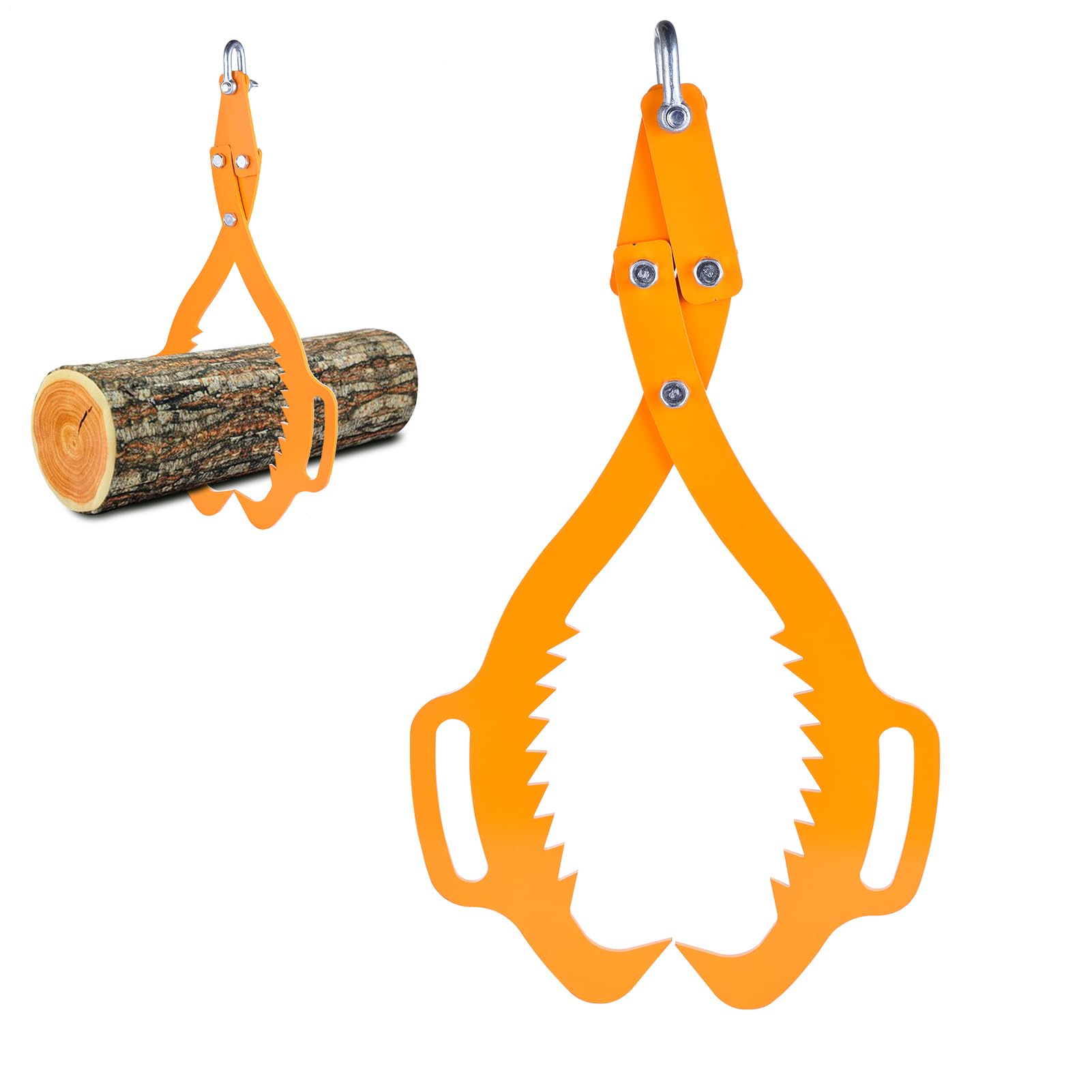 Graple de registro, Log Tongs para Tractor Grabador de troncos de 30 | Capacidad de carga de 3307 lb Hook de garra de madera, herramienta de registro de servicio pesado para t