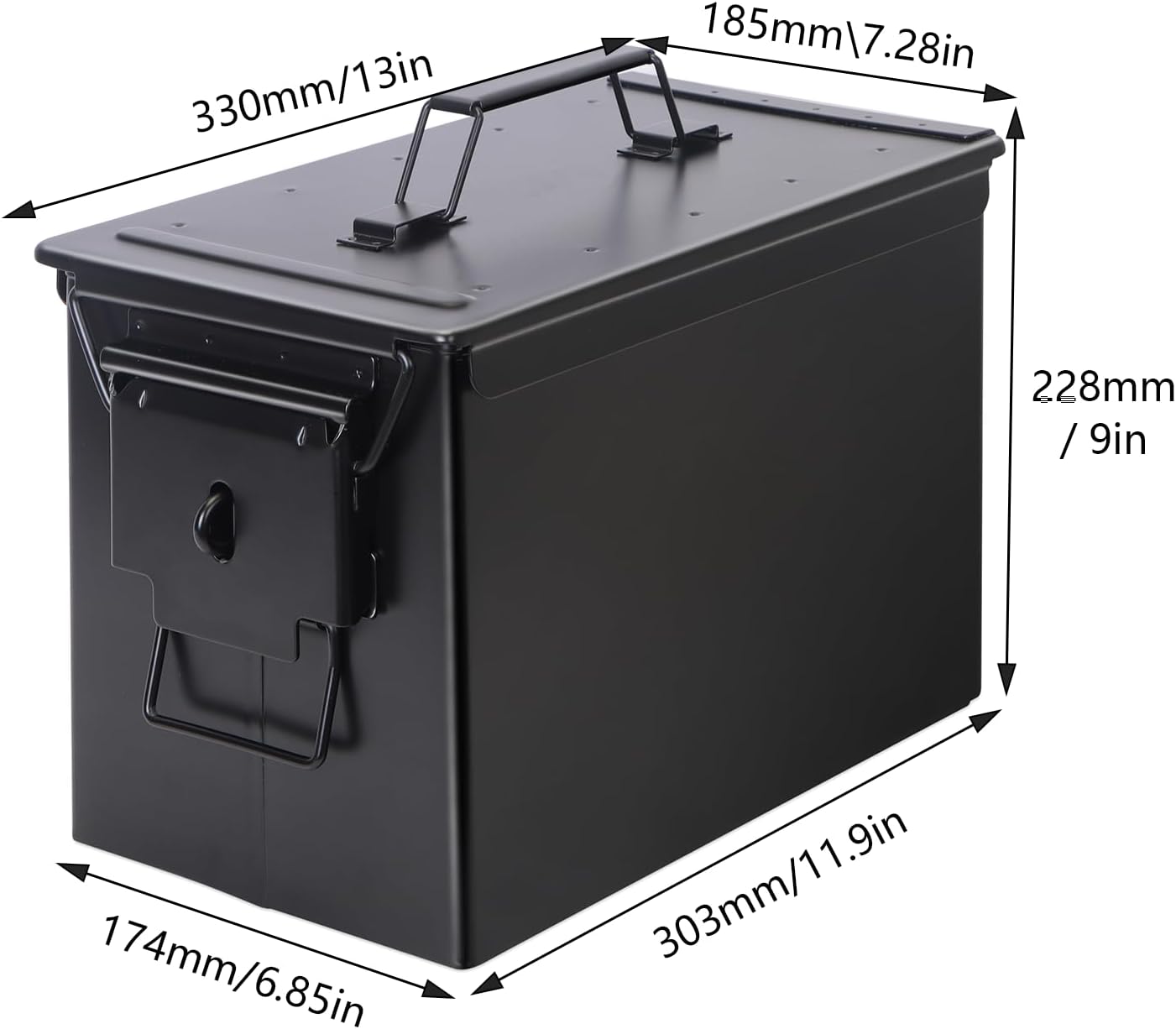 Ammo Can&Ammo case Storage Box,Lithium Battery Metal Storage Box,Fireproof/Waterproof/Airtight/Used for Lithium Battery and Ammo Storage image 2