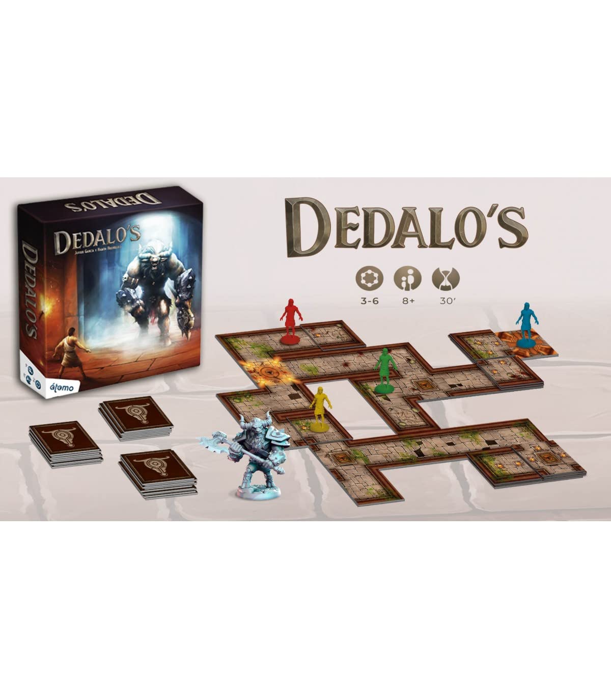 Atomo Games DEDALO'S. Juego de Mesa del Laberinto del minotauro