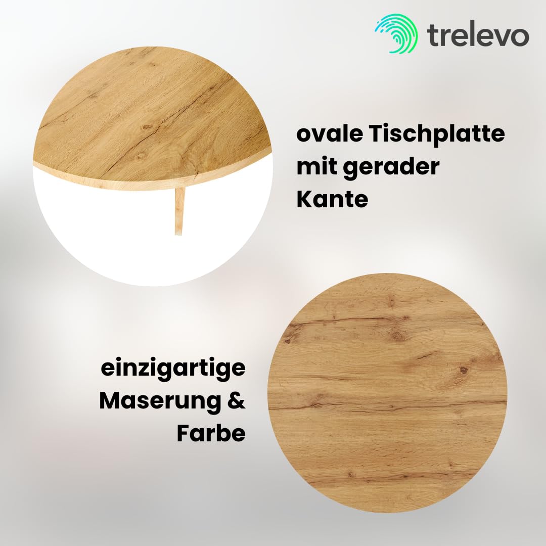 Esszimmertisch 204x90 cm Wildeiche-Optik V-Form gerade Kanten