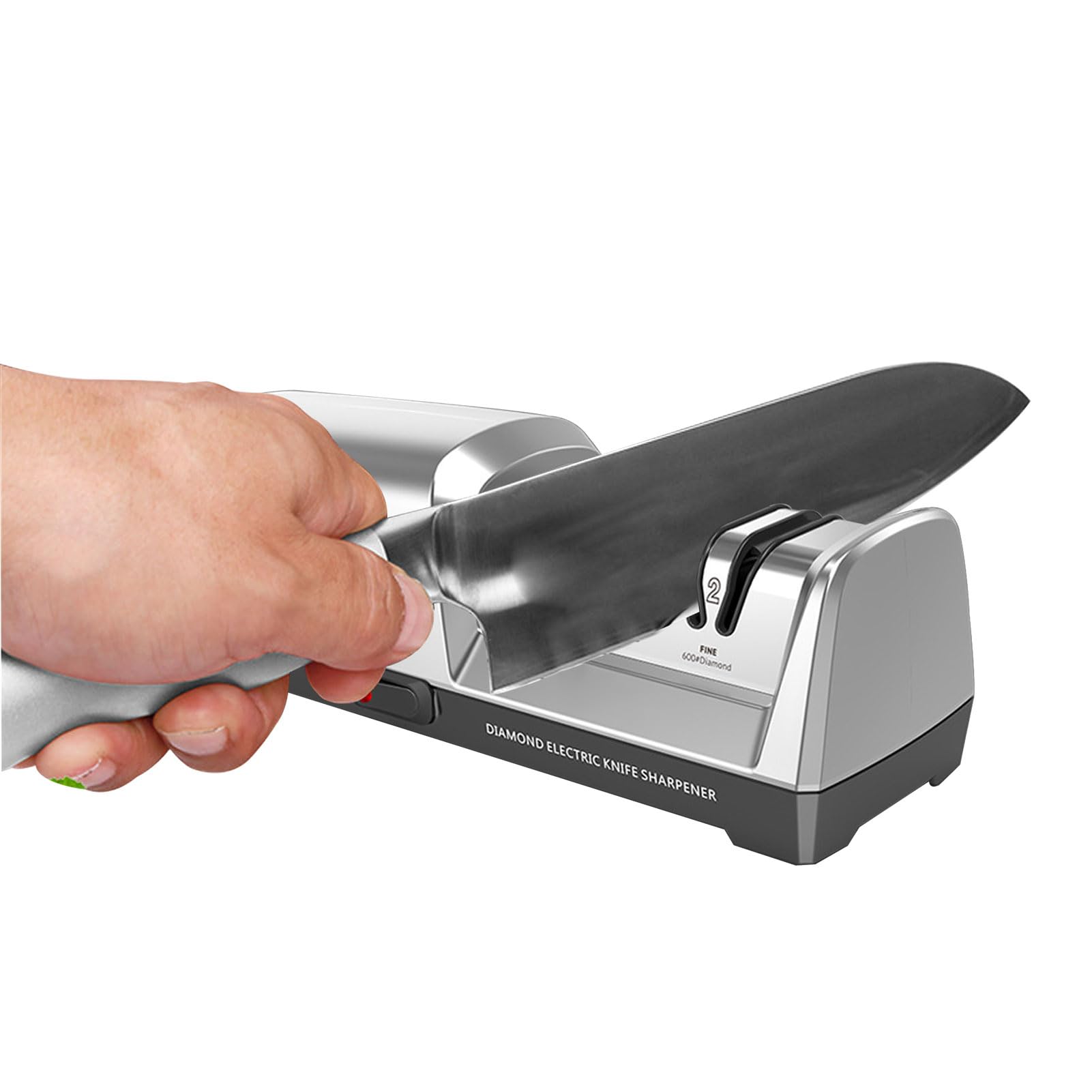 Walmeck Affila del Coltello Elettrico a 2 Stadi Dritto da Dritta Affilatura e Lucidatura per Uso Domestico (Plug 220v)