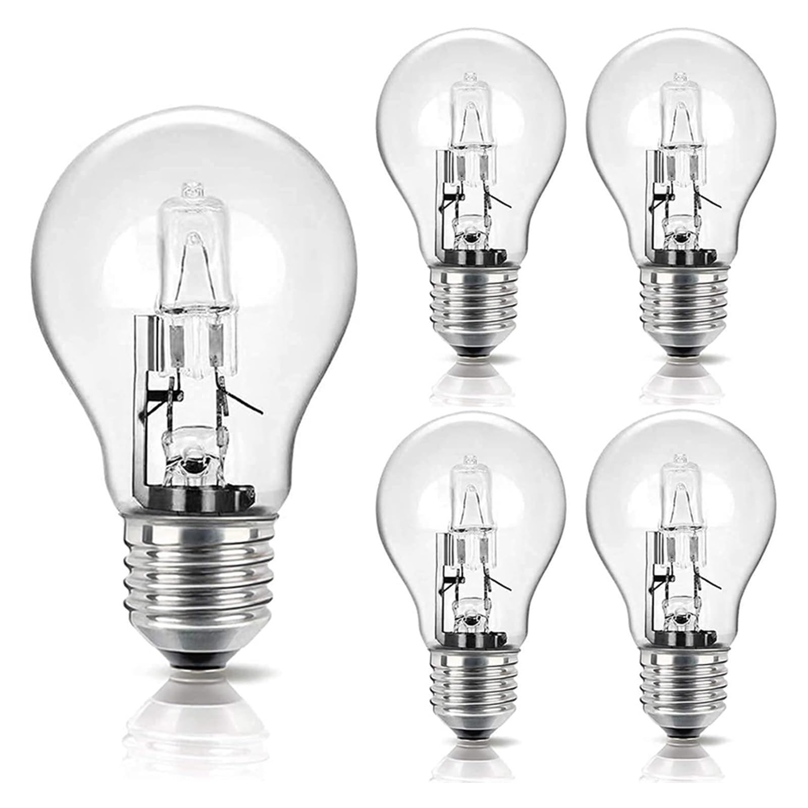 10 Pezzi A55 E27 Lampada alogena 220 V 28 W 42 W 53 W 70 W 100 W 96 * 55 mm 2700 K Lampadina alogena Trasparente di Ricambio Adatta for Lampada a incandescenza(70W)