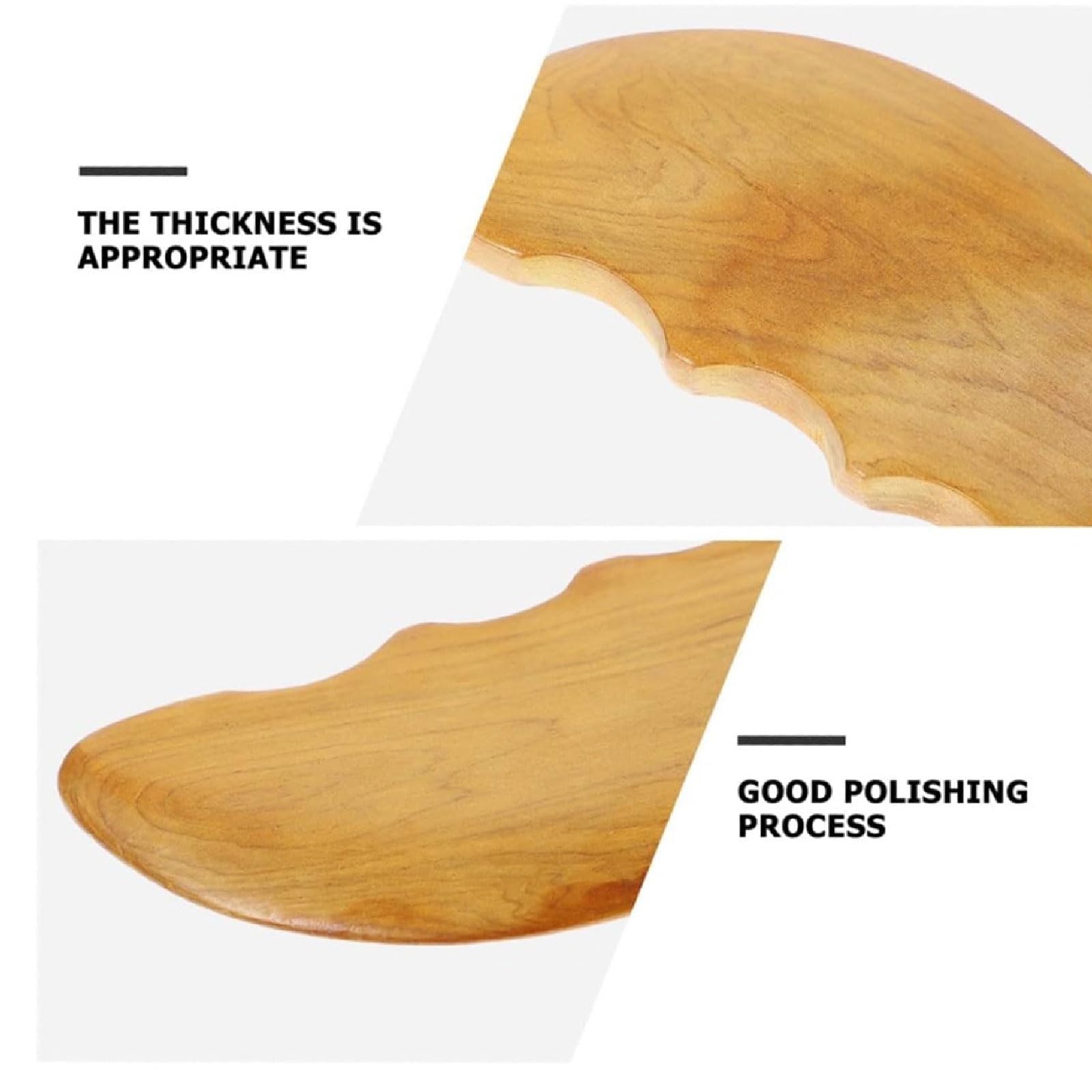 esmen Piedras de Masaje 4 Piezas de Madera Maciza Gua Sha Tablero de raspado Facial raspador de Cuidado de la Piel para Cara, Ojos, Cuello guasha Facia