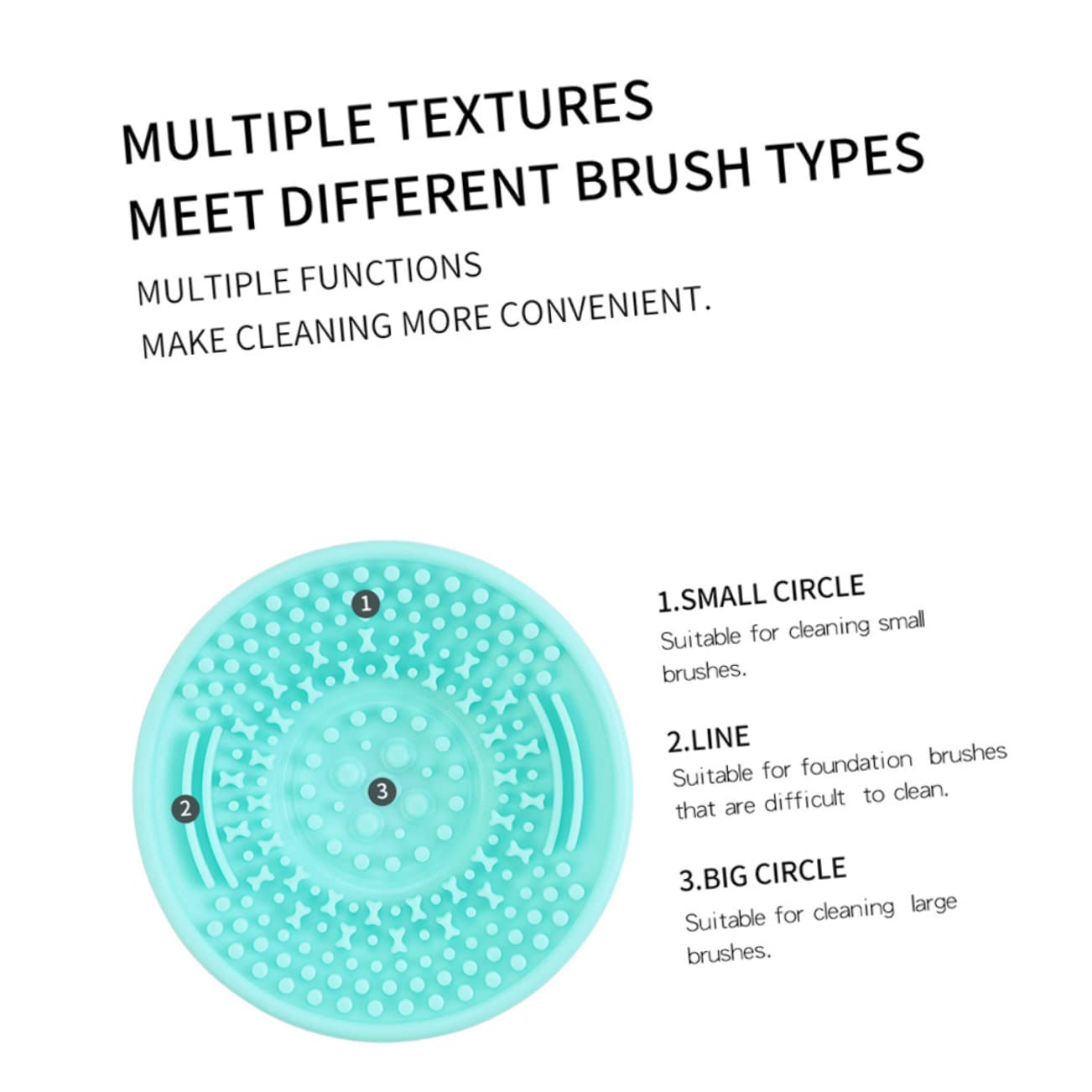 Outanaya 3pcs Makeup Brush Cleaner Silicone Makeup Brush Cleansing Pads for Efficient Cosmetic Cleaning