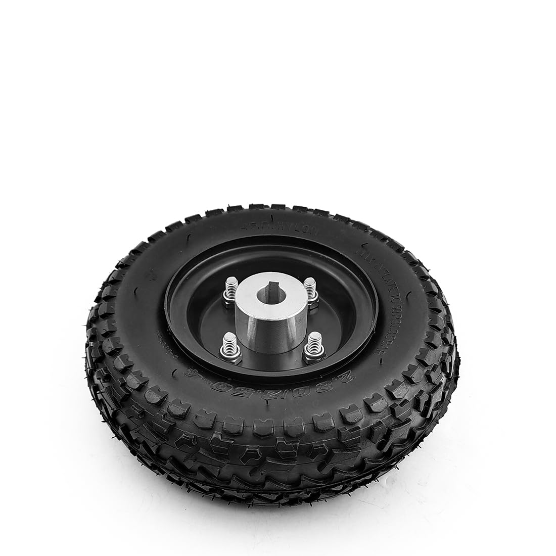 2.80/2.50-4 Ruota di gonfiaggio Pneumatico da 226 mm con camera d'aria Pneumatico da 9 pollici Mozzo in lega per scanalatura da 17 mm per sedia a rotelle per carrello Esc