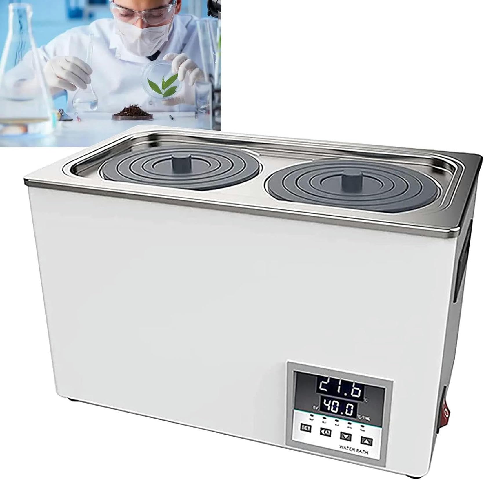 Bain-marie thermostatique numérique double trous pour laboratoire à chauffage électrique RT 5