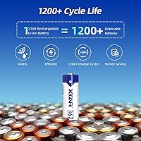 Vista 3 de XTAR AAA Batería recargable de litio triple AAA Baterías recargables 1.5V 1620mWh (8pcs 1620mWh 1.5V AAA)