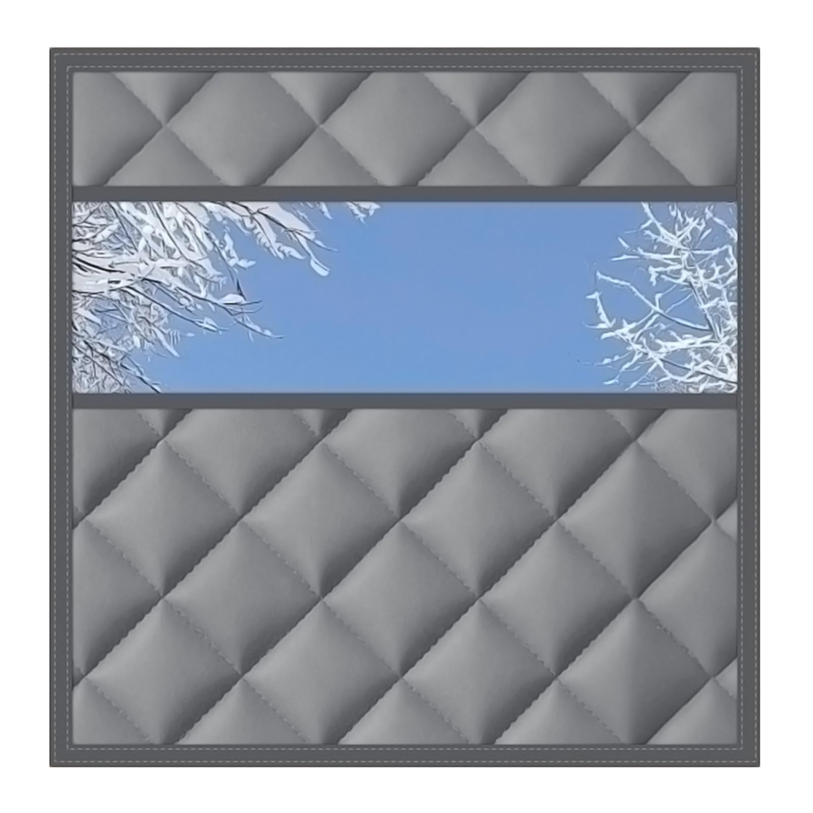 Wasserdicht Fenster Ilat Kit - Thermofolie für Balkon Wohnzimmer Küche Keller 150x120cm Grau - Energiesparende Fensterabdeckung mit Klebeband
