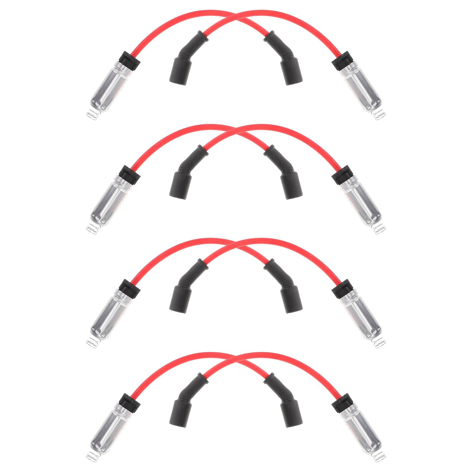 POPETPOP Juego de 8 Cables de Bujía de Encendido para Coche, Repuesto Compatible con Motor de 8 Cilindros, Cables de Alta Temperatura para Piezas de Encendido Automotriz