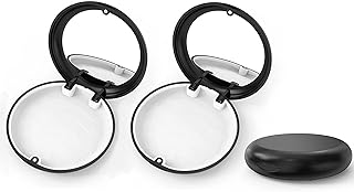 Aligner and Retainer Case, YOUYA DENTAL 2PCS Solid Orthodontic Aligner Retainer Case Denture False Box, Mouthguard Case Holder Protective Case with Mirror for Oral Care Dentisty - Black