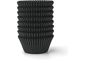 200pcs Standard Black Greaseproof Cupcake Liners for baking