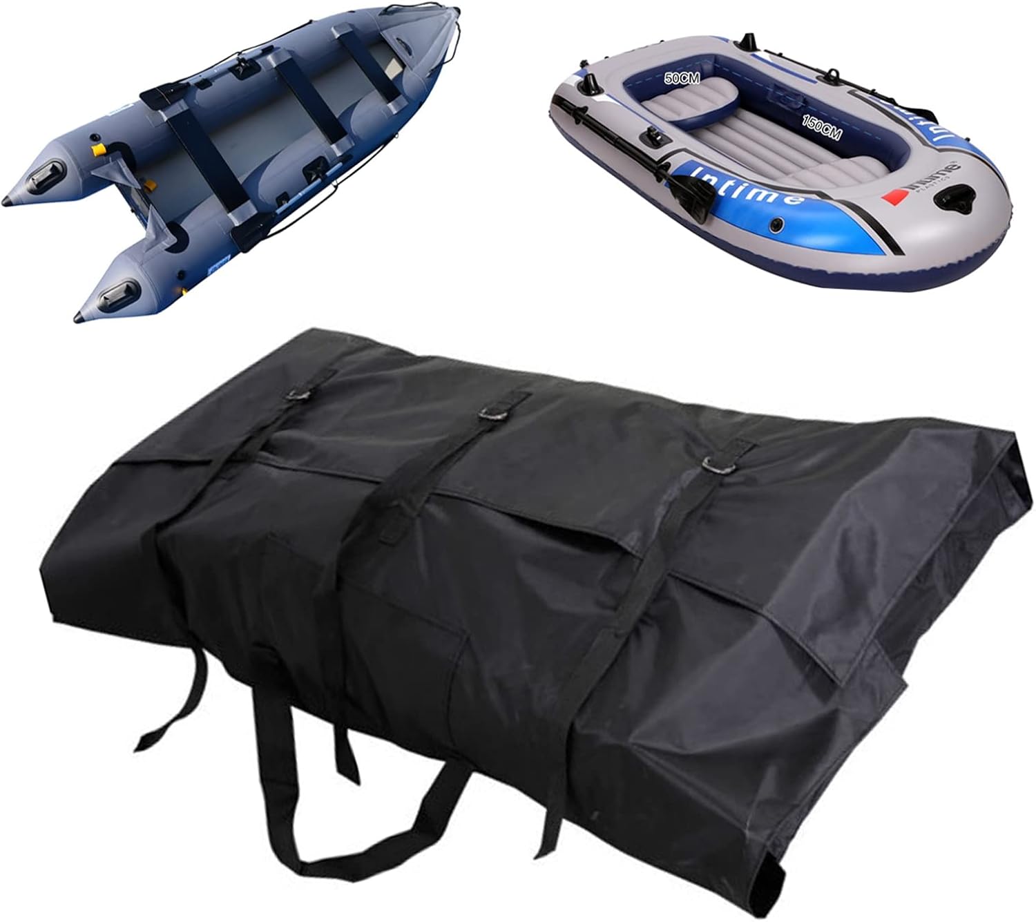 BUAKAWX Foldable Inflatable Boat (Hull) Storage and