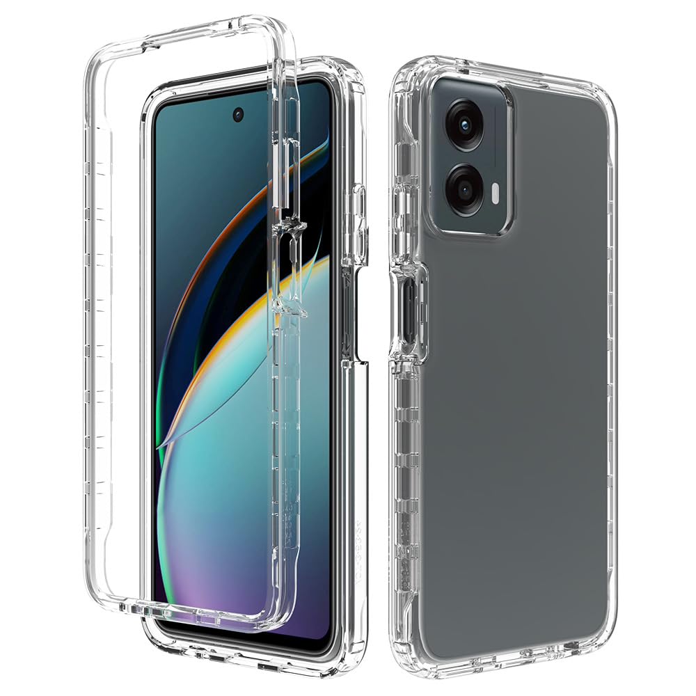 Coque robuste Moto G 5G 2024 transparente anti-rayures avec structure hybride