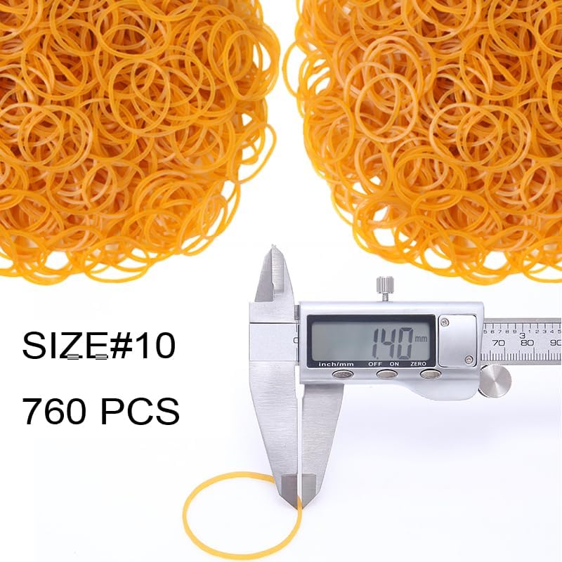 Miniatura 3 de Bandas de goma de tamaño #10 760pcs amarillo Banda de goma elástica 1 pulgada pequeñas bandas de goma para suministros de oficina hogar
