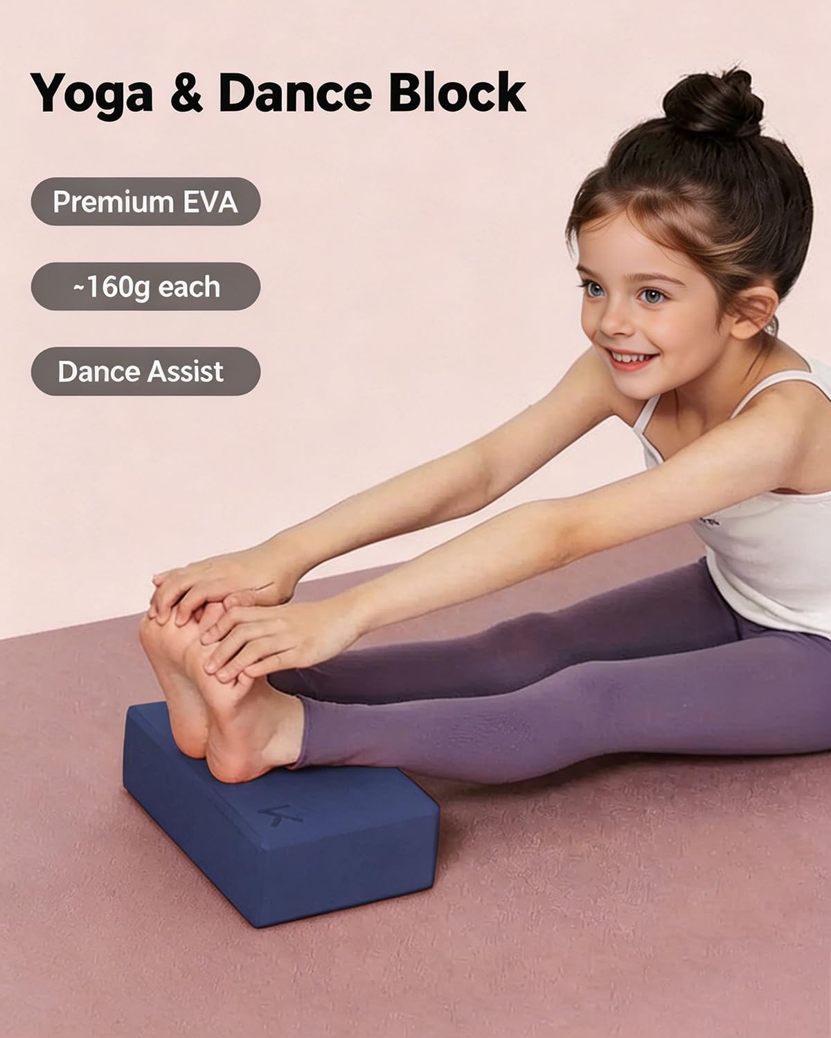 KEEP Yoga-Block, hochdichter EVA-Schaum, 2 Stück, Yoga-Block mit rutschfester strukturierter Oberfläche, stützend, leicht, ideal für Yoga
