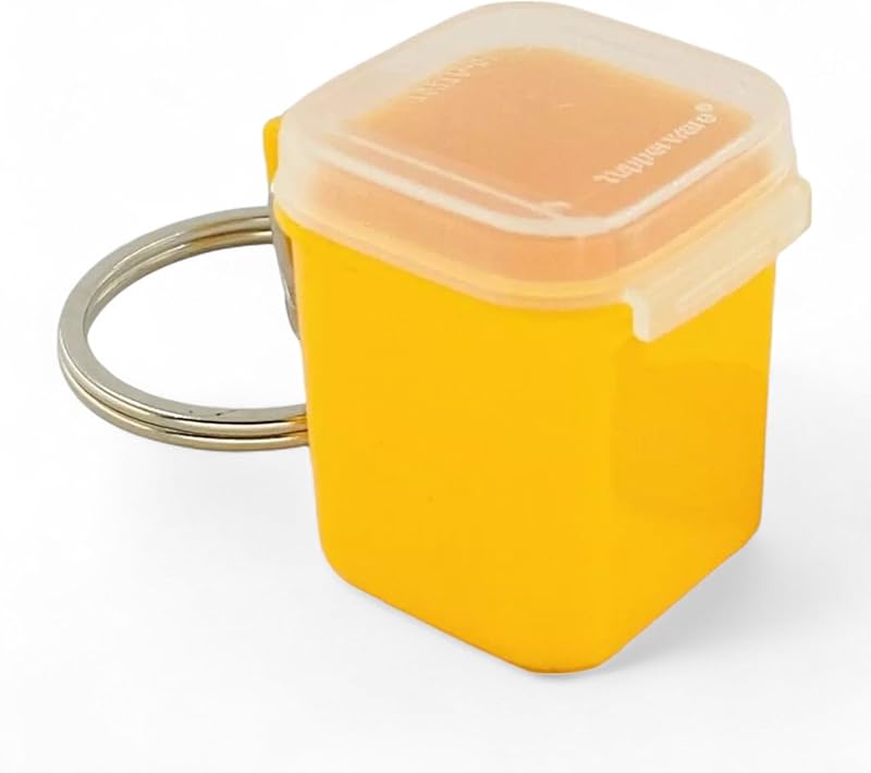 Tupperware Keychain Signature Line Modular Mate Mini Gadget Tiny Treasures Apricot Orange