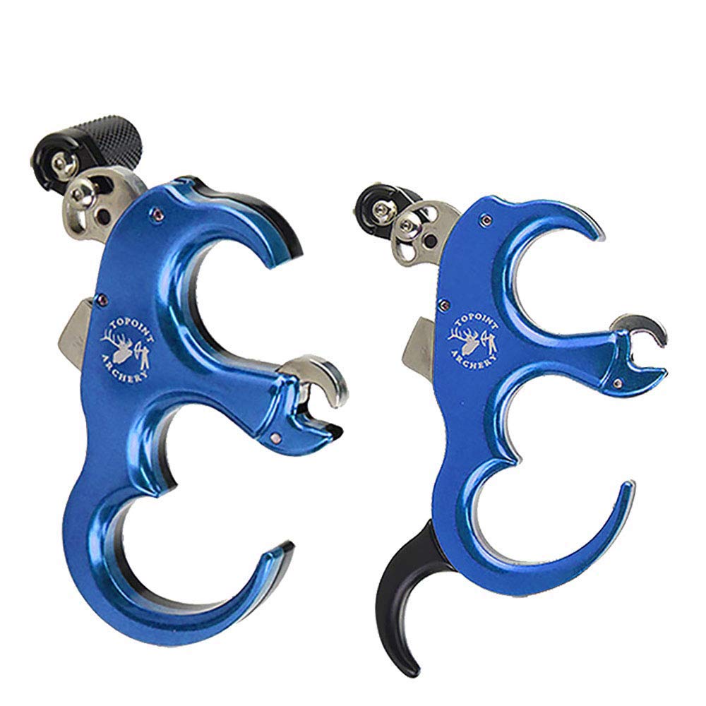 SHARROW Bow Release Aid 3/4 Fingers Automatic Archery Release Aluminium Alloy Thumb Trigger for Compound Bow Accessory