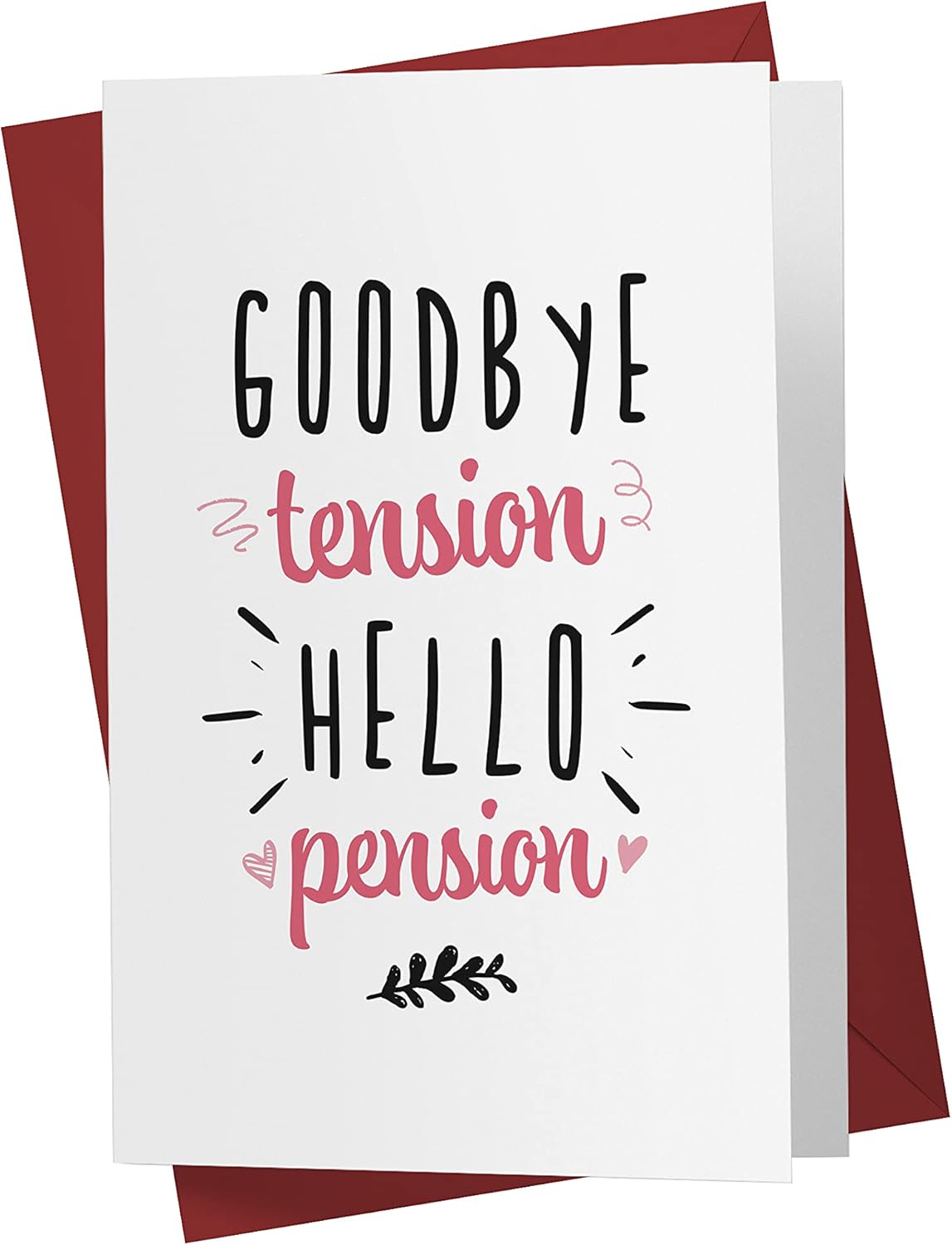 Retirement Card For Men and Women, Large 5.5 x 8.5 Happy Retirement Card, Large