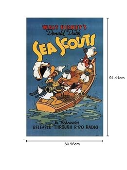 Walt Disney Donald Duck Sea scouts MOVIE POSTER 1939 24X36