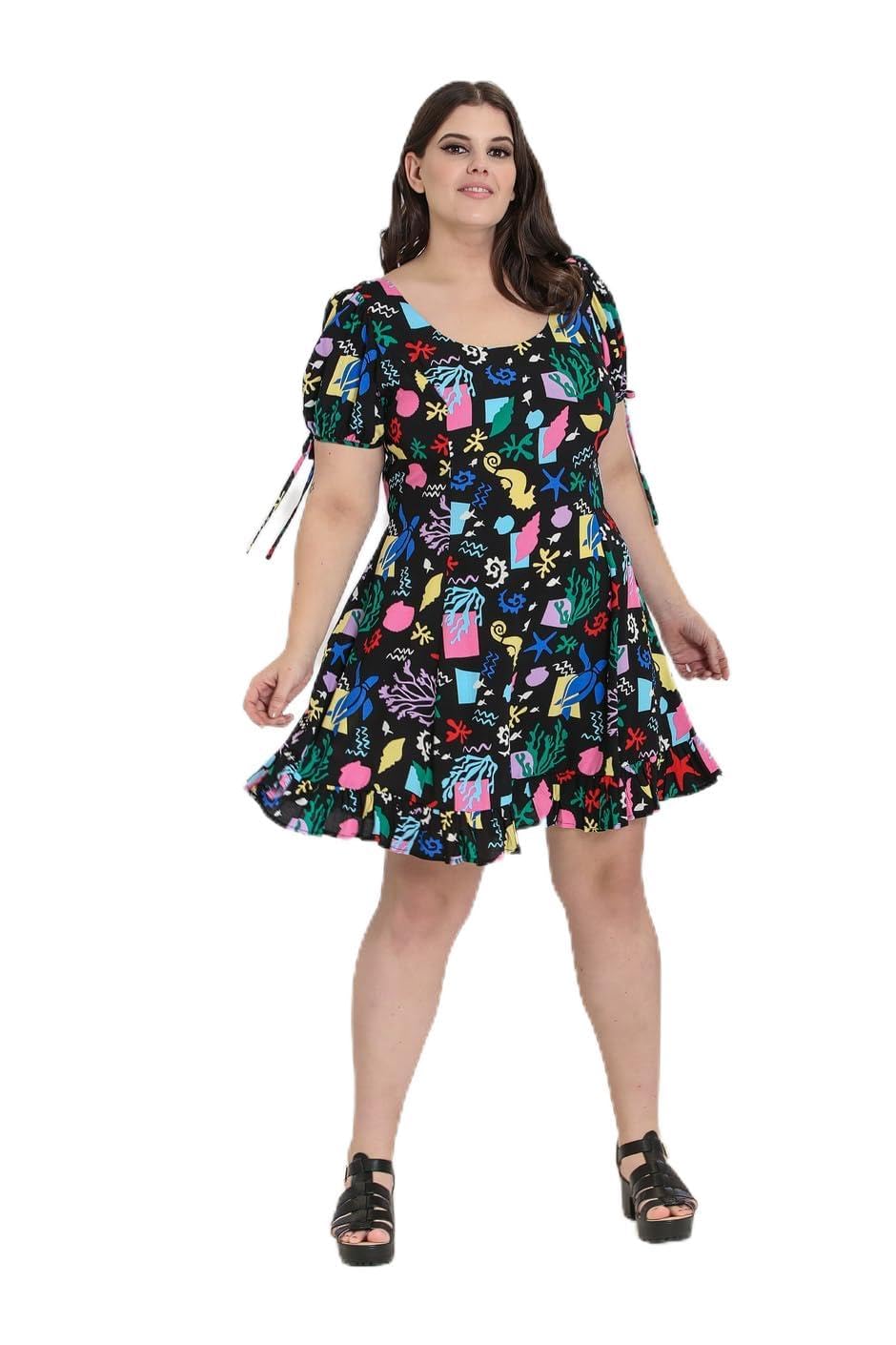Hell Bunny Unisex Black Cora Mini Dress