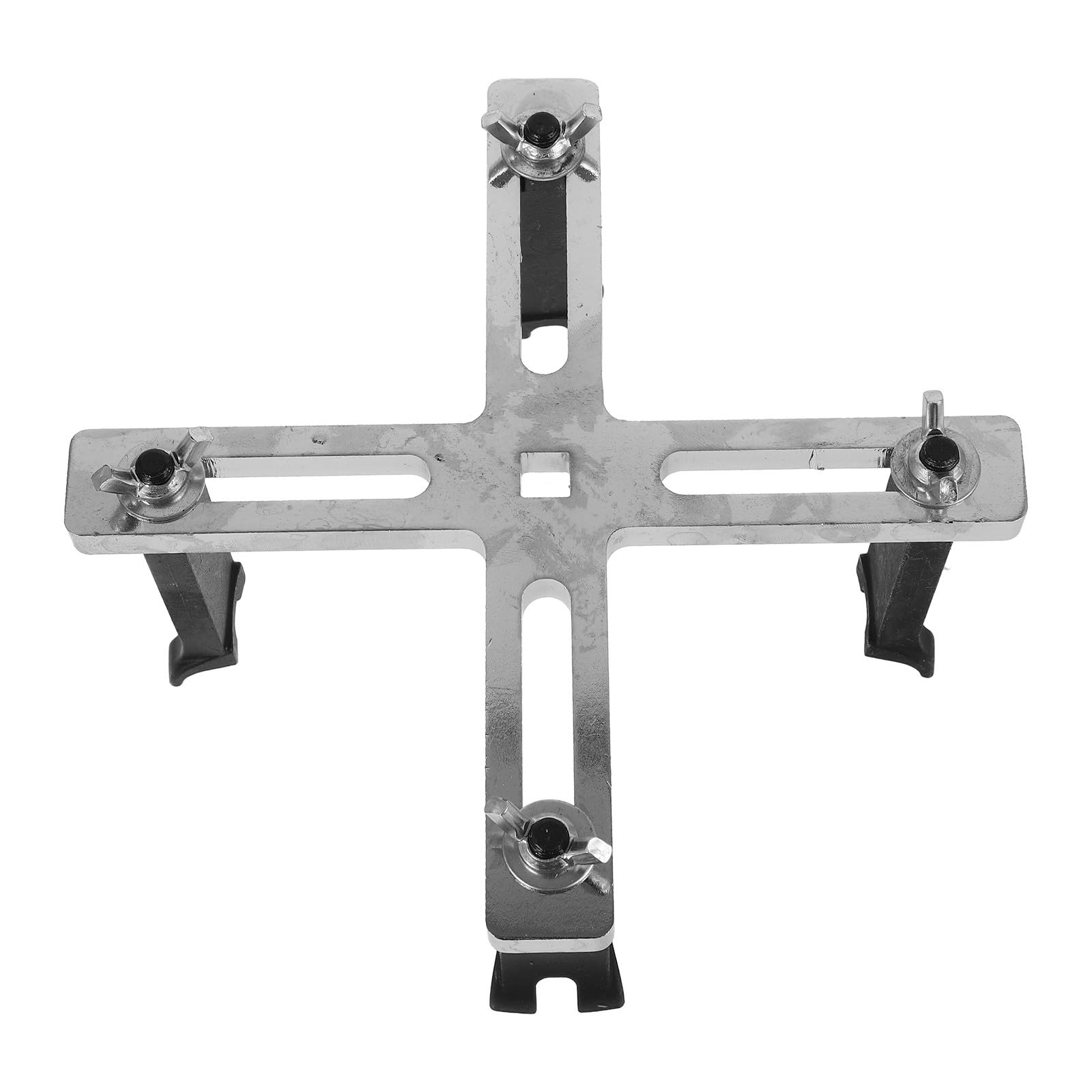 VALICLUD Clé à 4 Griffes pour Réparation Automobile Professionnelle Outil Fiable et Réglable en Acier Chrome-vanadium Argentée pour Couvercle du Réservoir à Carburant