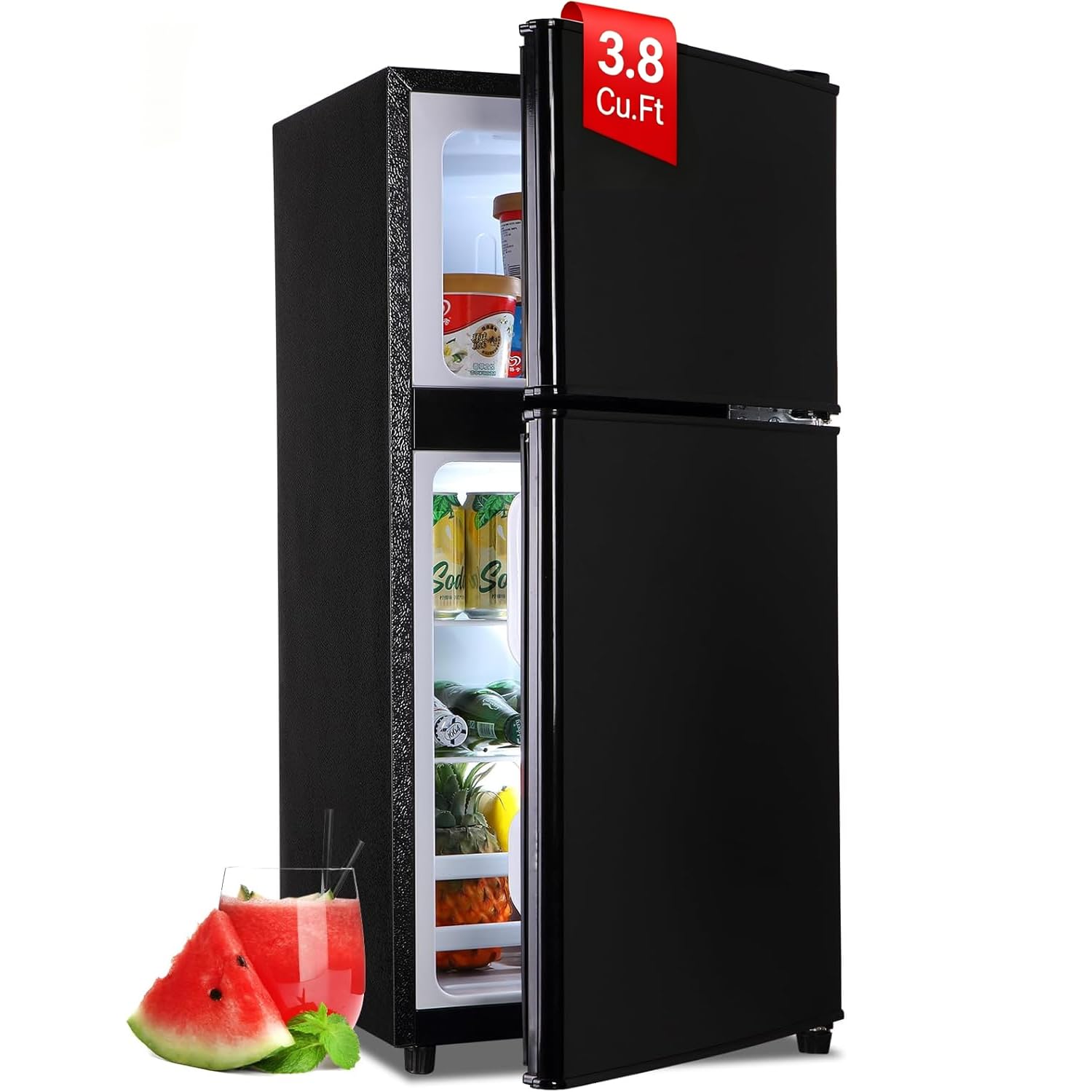 Borcolo FLS-90-BLACK-0403 3.8 cu ft Compact Freezer Black
