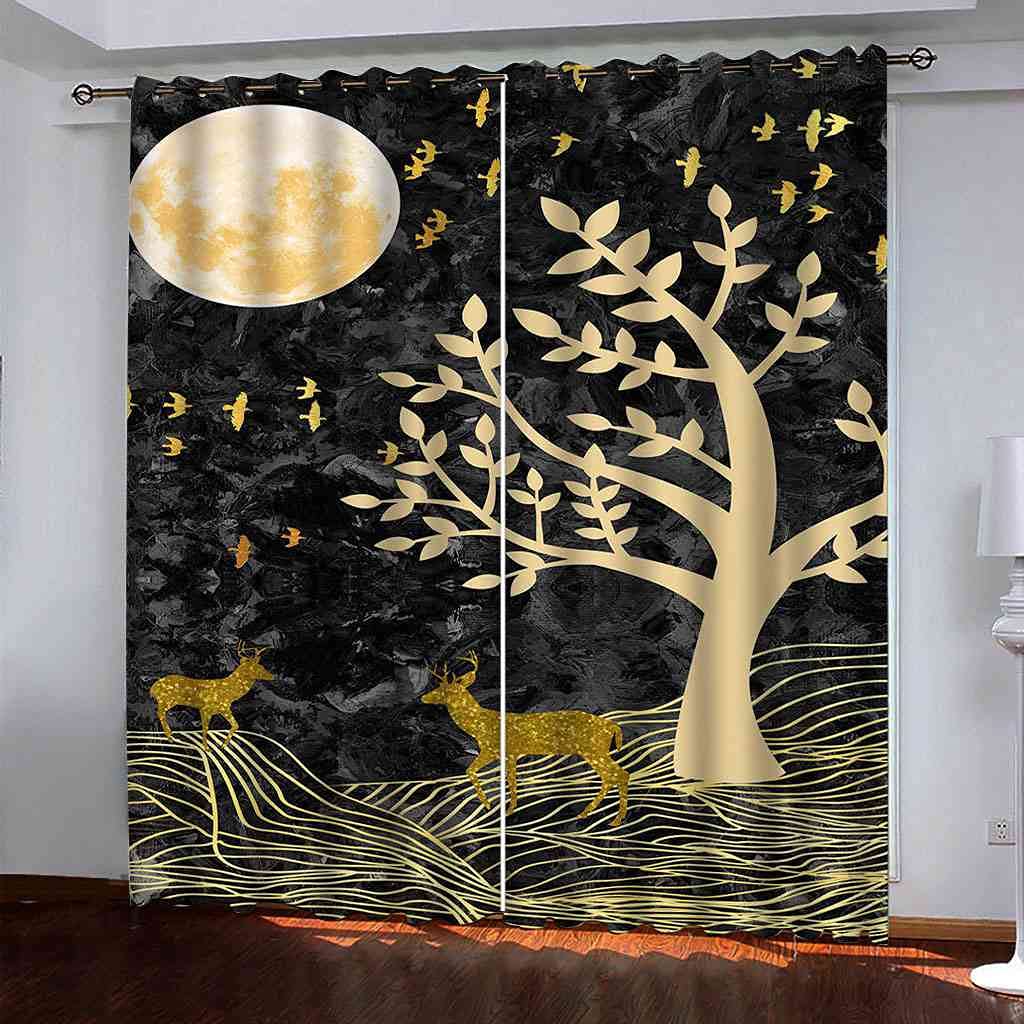 Rideaux occultants anti-lumière et bruit 264x242 cm pour chambre
