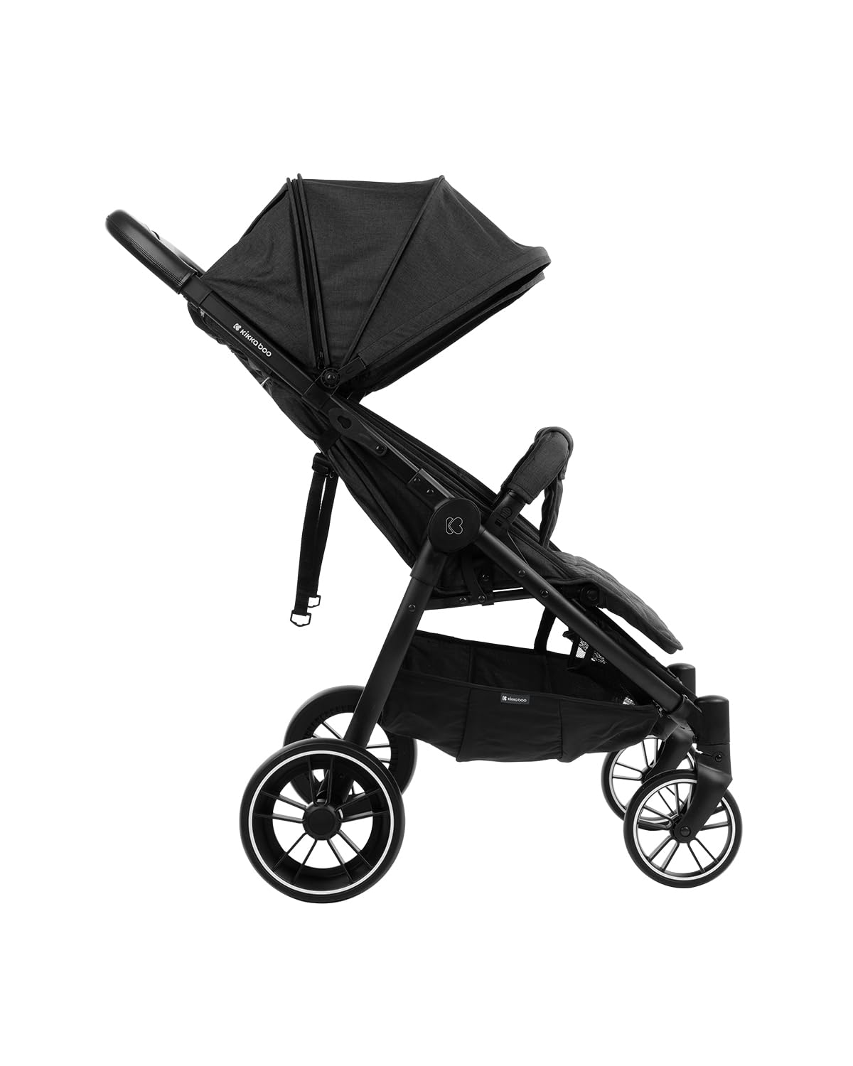 KikkaBoo Carrito Gemelar HAPPY 2, Silla de Paseo Gemelar hasta 15 kg por Niño, Desde el Nacimiento, Plegado, Negro