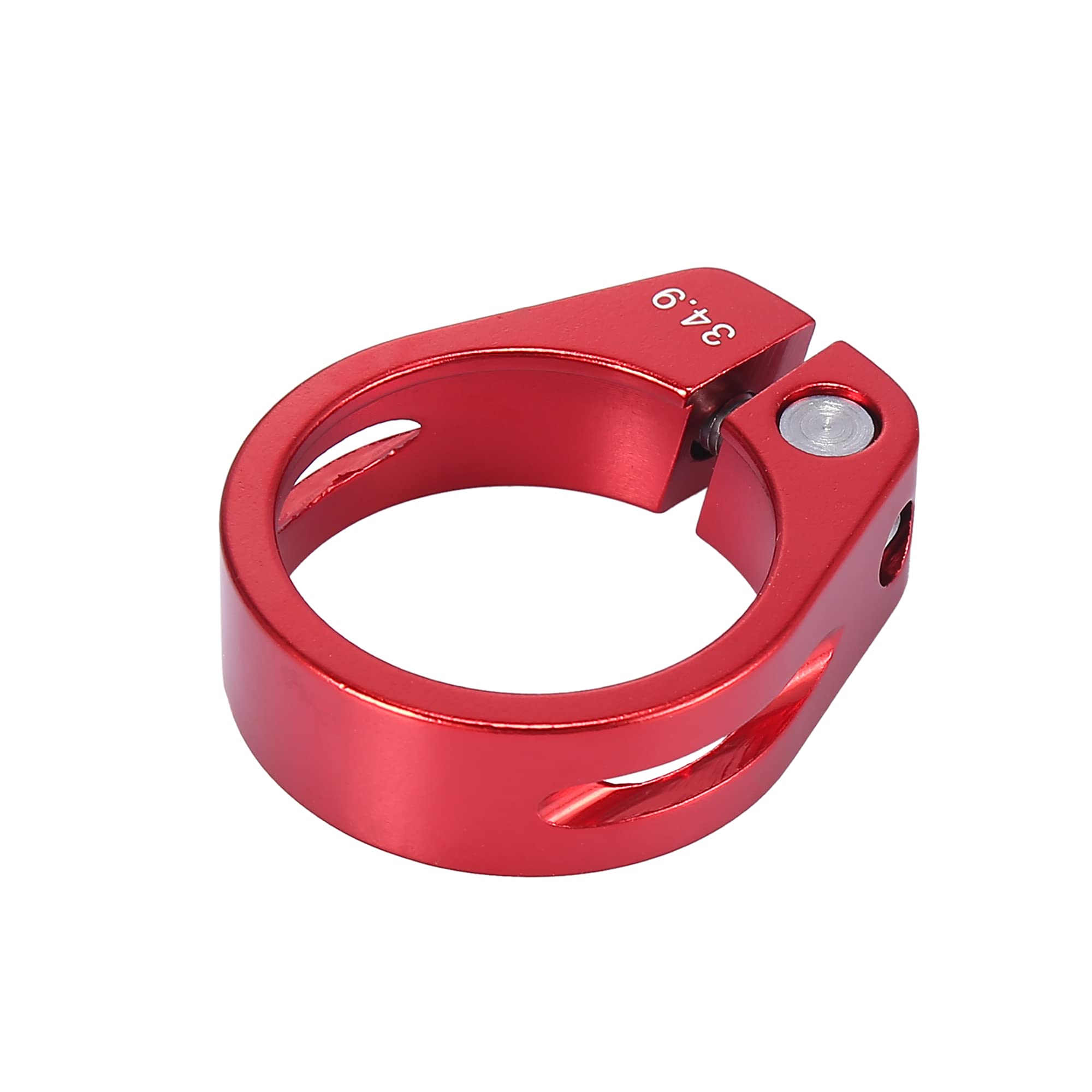 X AUTOHAUX 34.9mm Aluminium Alloy Bike Seat Post Clamp Seat Post Adapter Red - Image 4