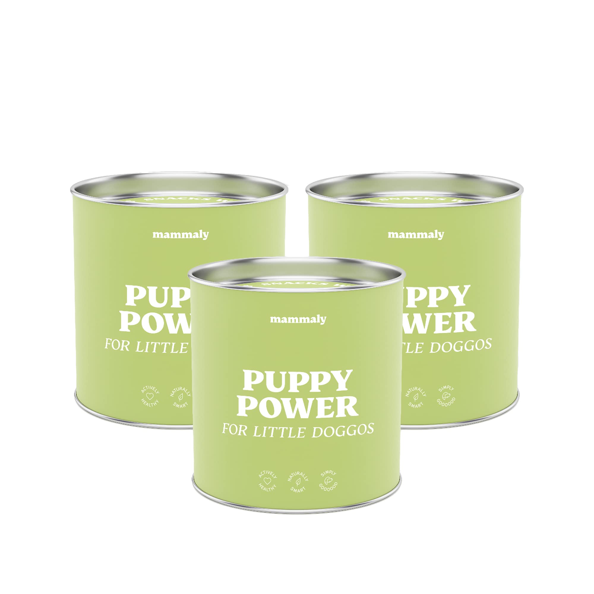 mammaly 13 in 1 Welpen Leckerlies (3X Sparpaket) - Puppy Power für Hunde - Mit Präbiotika, Grünlippmuschel und Vitamin E - Gesundes Wachstum und Nervenfunktionen - Unterstützt Training
