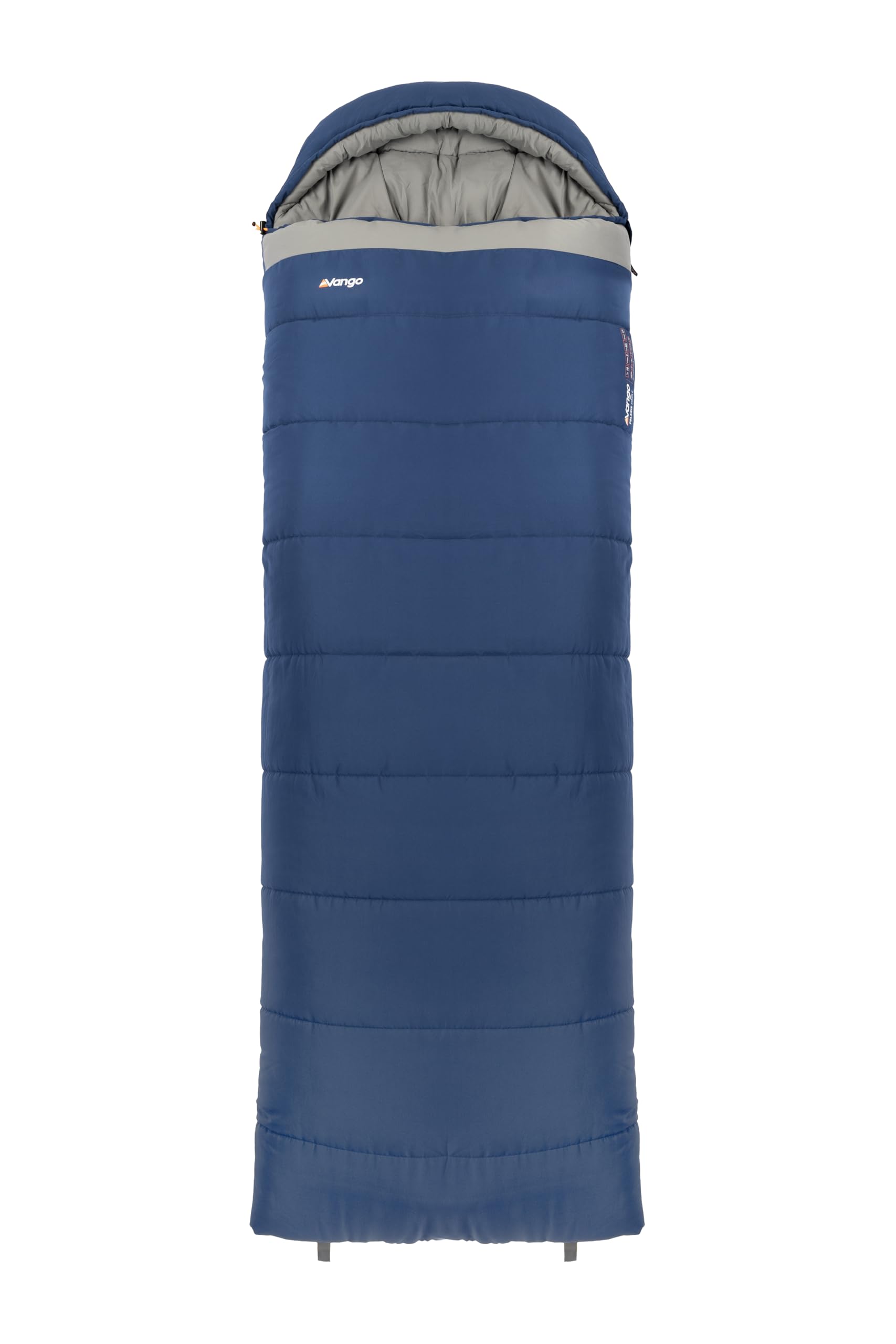 Vango Polaris Single Sleeping Bag – 3 Season Square Camping Sleeping Bag, Warm & Spacious with ThermoLock Pro Insulation, Polair SuperSoft Lining, -1°C Rated, Lightweight for Camping & Caravans