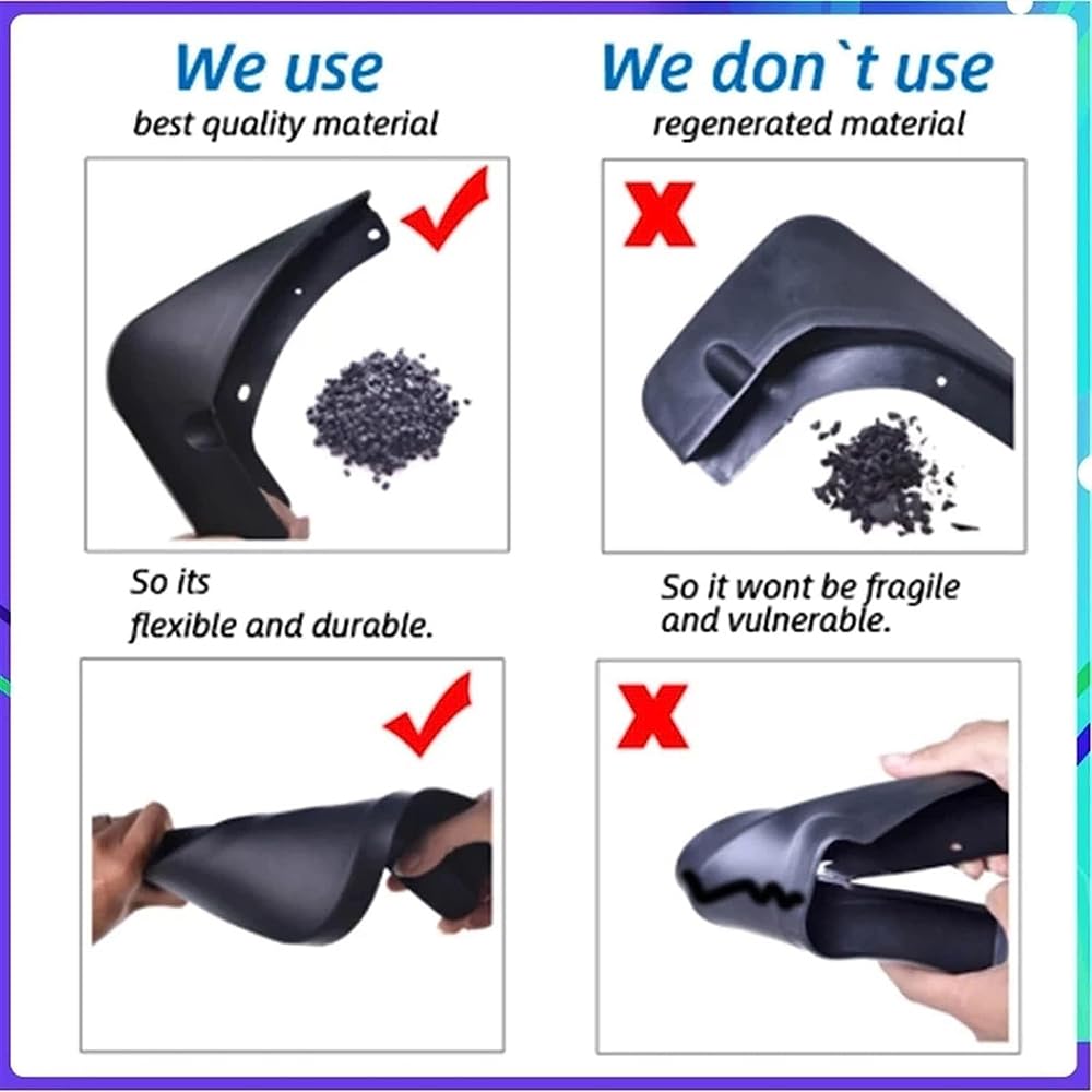 4 Pezzi Auto Parafanghi per Nissan Navara NP300 Pickup D22 1998-2004 Anteriore Posteriore Paraspruzzi Protezione AntiGraffio Accessori Parti Styling Carrozzeria