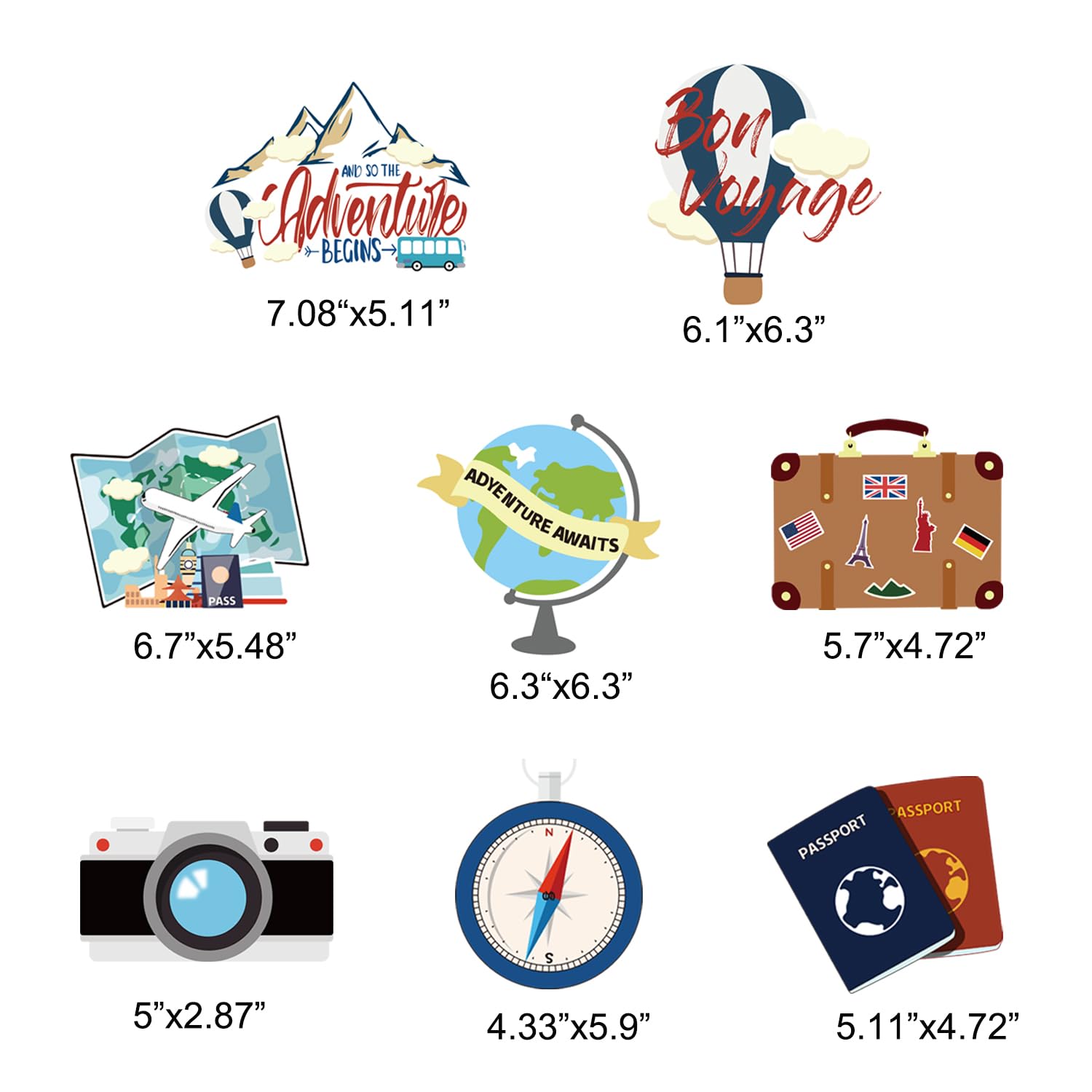 30pcs Adventure Travel Themed Birthday Party Hanging Swirl Decorations, Traveler Backpacker Party Ceiling Streamers Decor for Retirement Farewell Graduations Job Change Party Cruise Door Decorations