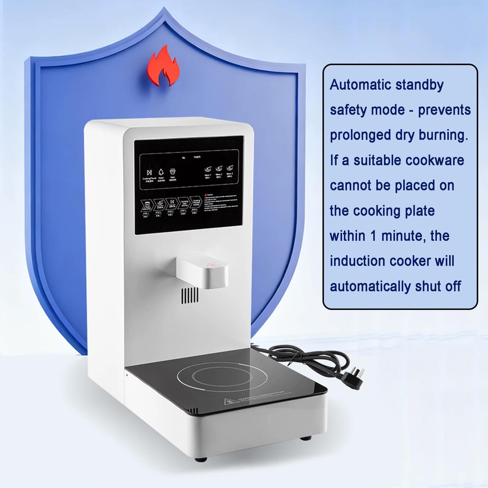 Cuocipasta Istantaneo a Servizio Automatico, Cuocipasta Commerciale da 2100W con 100 Ciotole Usa e Getta Extra per Negozio di Comodità, Scuola, Ufficio, Mensa