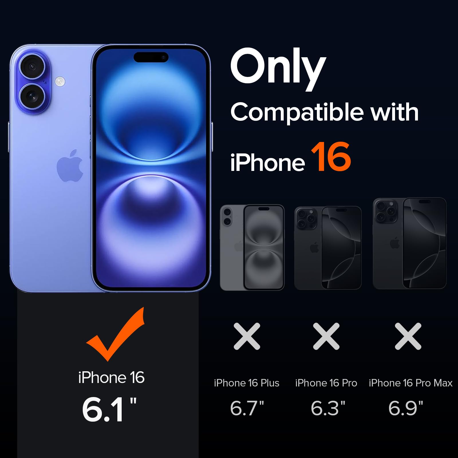 iVoler Cover Magnetica per iPhone 16, [Compatibile con MagSafe] [Protezione Antiurto di Grado Militare] Custodia Traslucida Opaca Posteriore Sottile Silicone Protettiva Case（Blu）