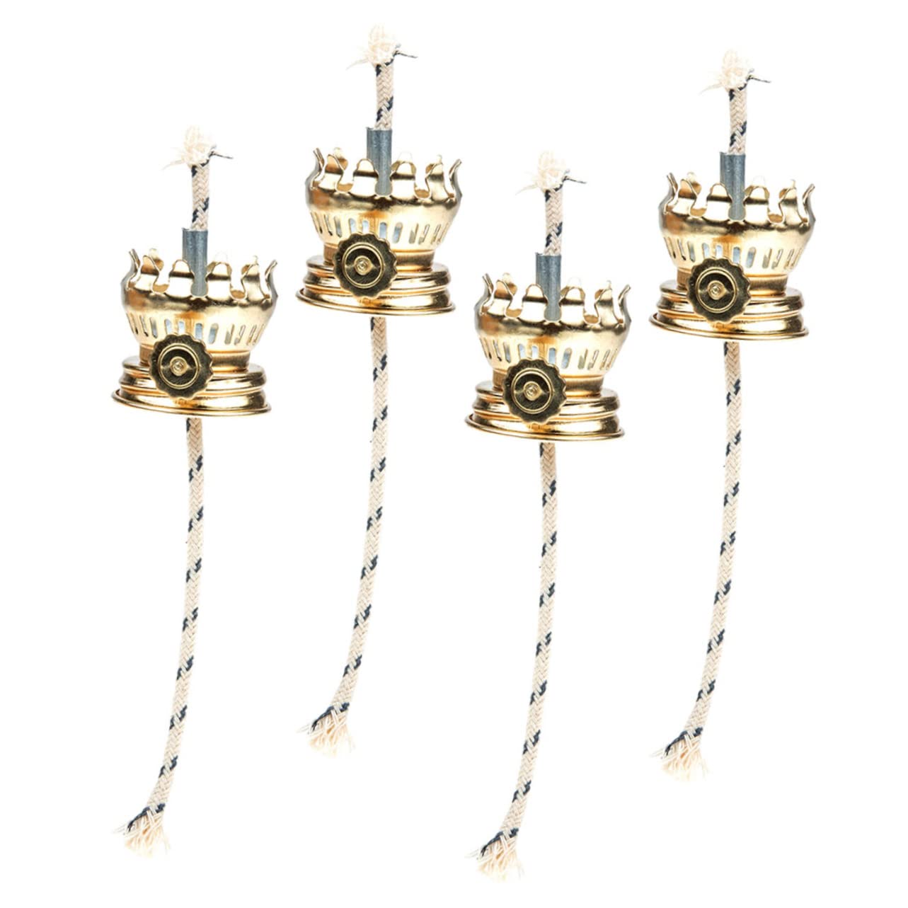 CHILDWEET 1set Kerosene Lamp Parts Replacement Wicks with Holder Vintage Oil Lamp Burner for DIY Retro Style Lighting Practical Accessories 4pcs