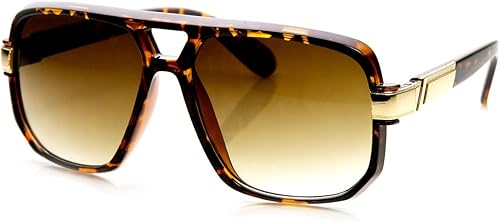 Miniatura 9 de zeroUV - Gafas de sol clásicas de aviador de plástico con marco cuadrado