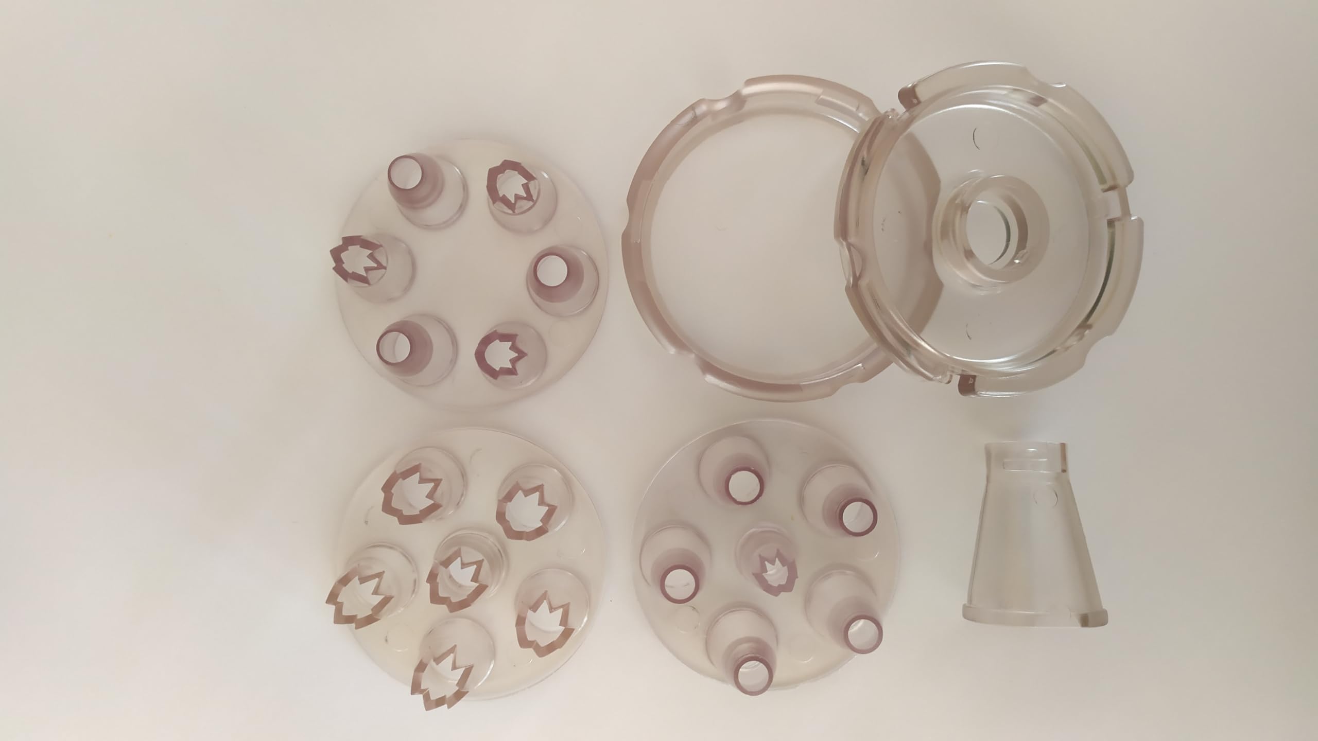Coffret Multidouille Chefinov - 3 Plateaux Circulaires - Douilles pâtisserie unies et cannelées - Une seule pression le décor est réalisé. Fabriqué en France
