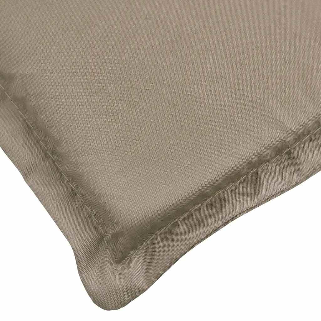 vidaXL Coussin de Chaise de Terrasse, Coussins de Siège de Patio, Coussins de Meuble de Jardin, Coussins d'Assise Extérieur, Taupe (75+105) x50x4 cm