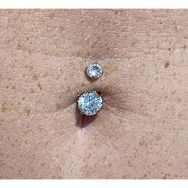 QWALIT Belly Button Piercing Kit - Stainless Steel Gold Navel Piercing Kit