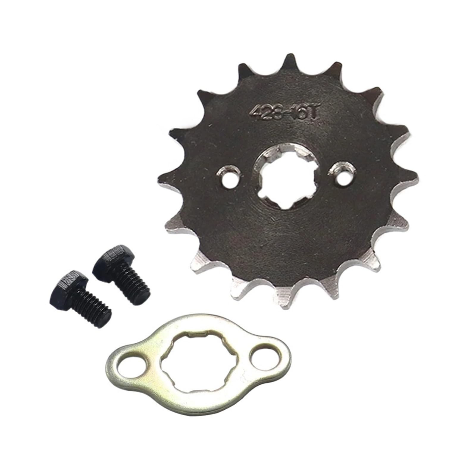 EJUOYO Chain Sprocket For ATV Quad 17MM 14T 15T 16T 17T Front Sprocket Cog +76mm 41T 428 Rear Sprocket + 428 106 Links Chain(16T Front Sprocket)