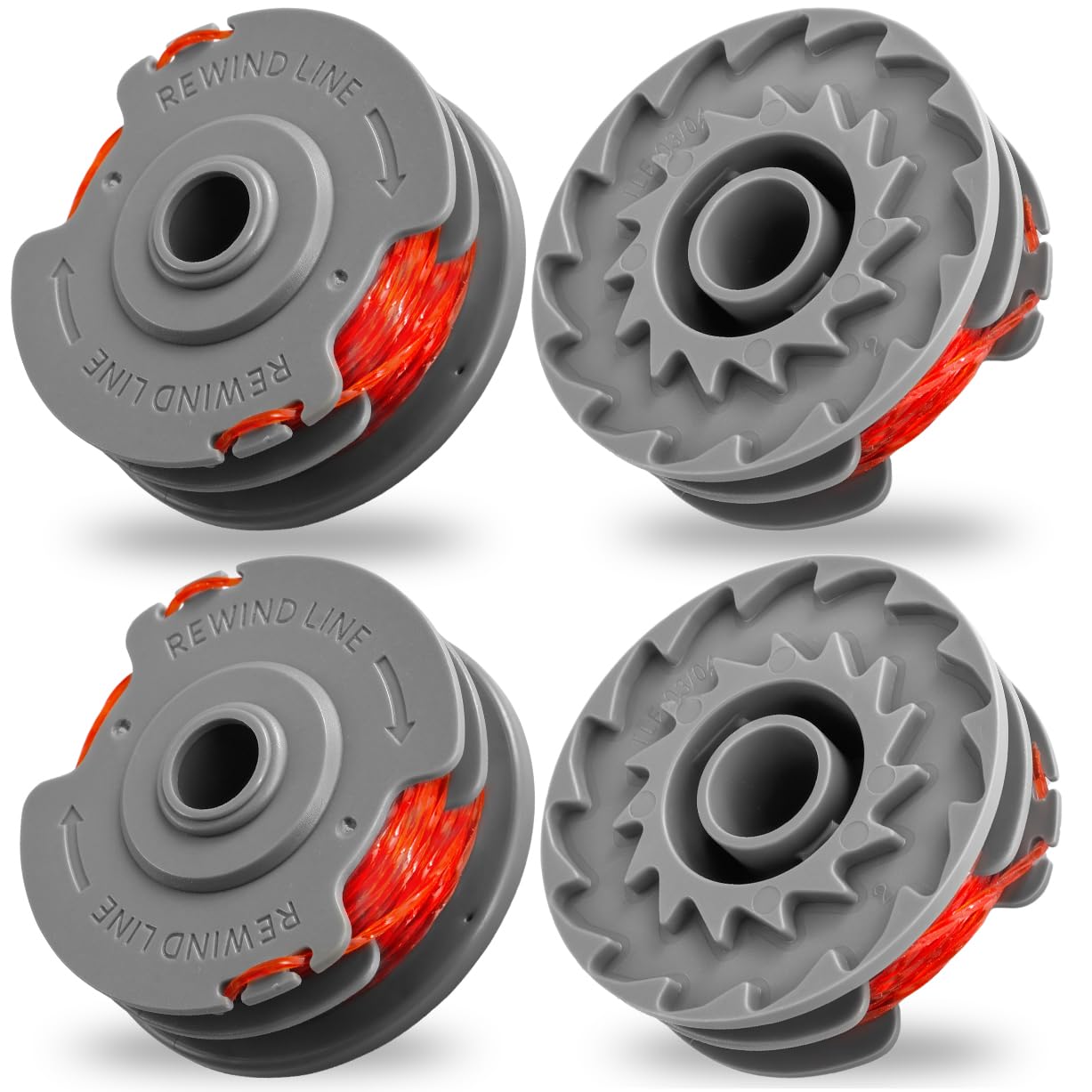 BESPOTCL 4PCS Replacement Strimmer Spools Compatible with Flymo Power/Mini/Trim Grass Trimmer, Strimmer Spool Line, Double Autofeed, Upgrade Wire