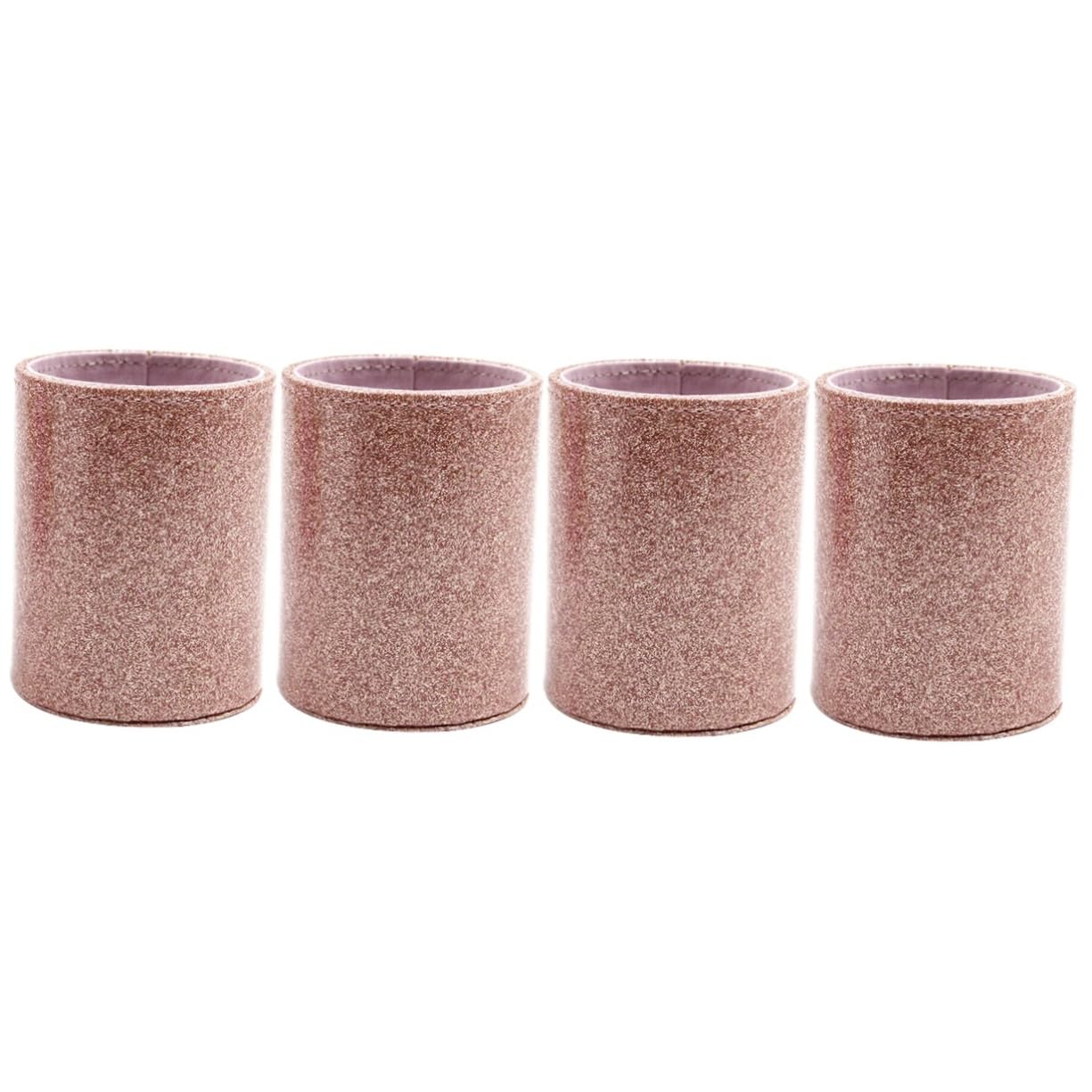 NUOBESTY 4pièces Porte-stylo Pailleté Pu Organisateur De Bureau Maquillage Rangement Pratique Pour Pinceaux Et Fournitures Pour Et Maison