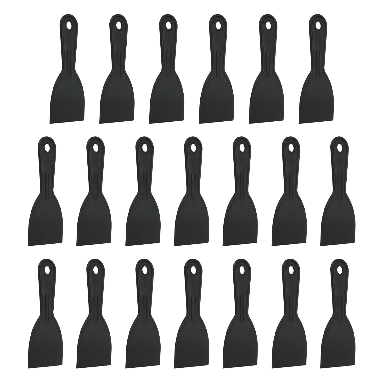 QUARKZMAN 20 Pezzi Spatola Raschietto Larghezza 3" Plastica Flessibile Nero