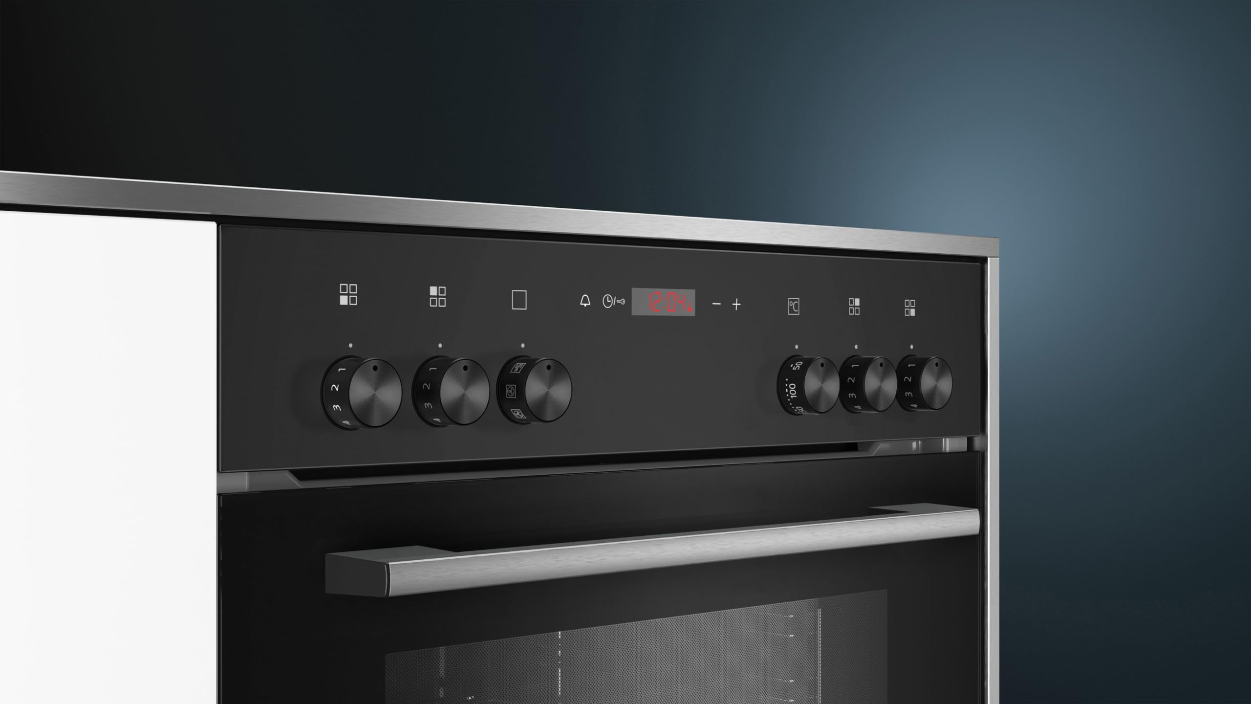 Siemens EQ110KA1B iQ100 Herd-Glaskeramik-Kochfeld-Kombination 59,4 cm Schnellaufheizung 3D Heißluft