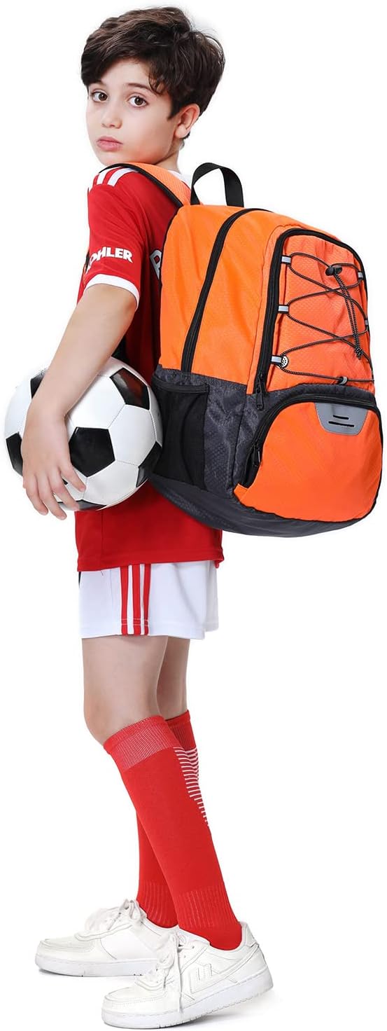 Youth Soccer Bag-Soccer Backpack&Backpack for Football Basketball,with Ball Compartment Separate Cleat Package - Image 6