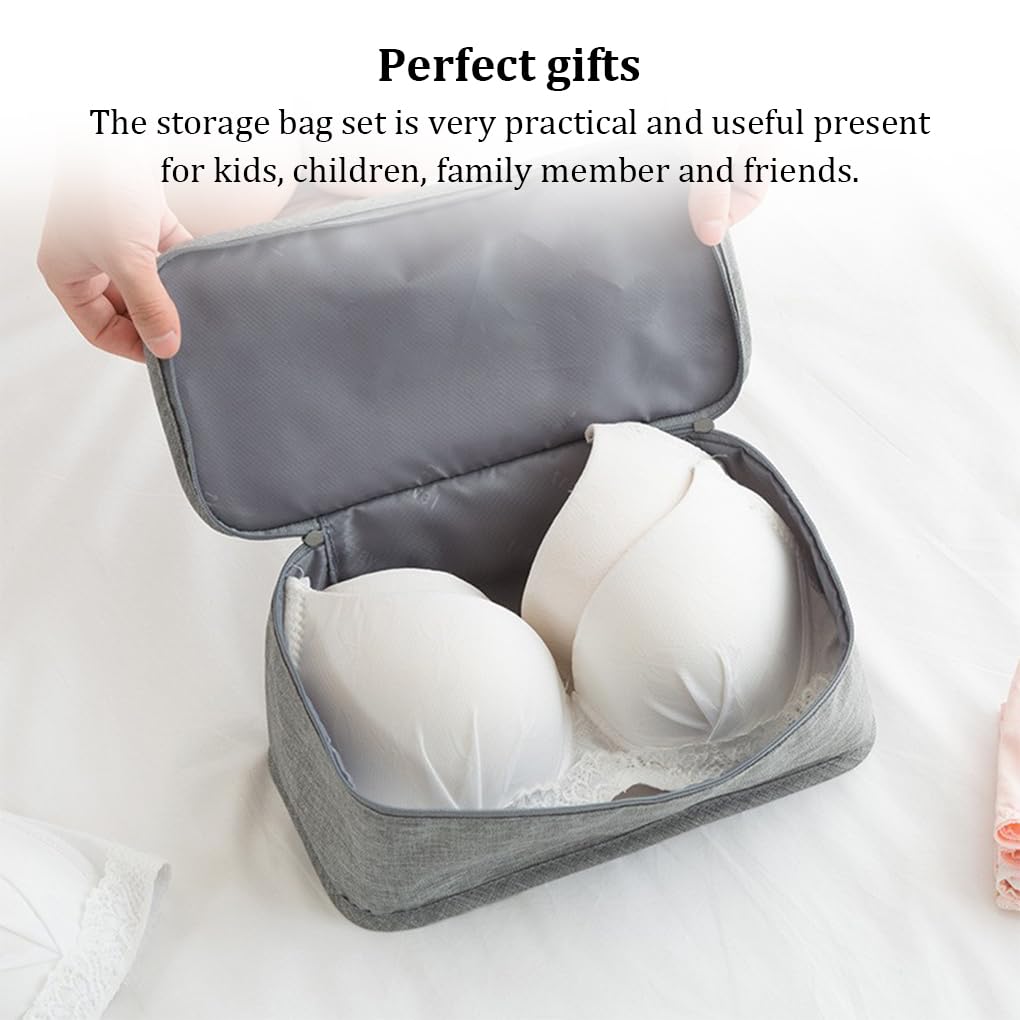 7 Pz/Kit Imballaggio Cubo Borsa Da Viaggio In Tessuto Non Tessuto Bagagli Vestiti Portatile Giacca Valigia Organizzazione Custodia Arancione