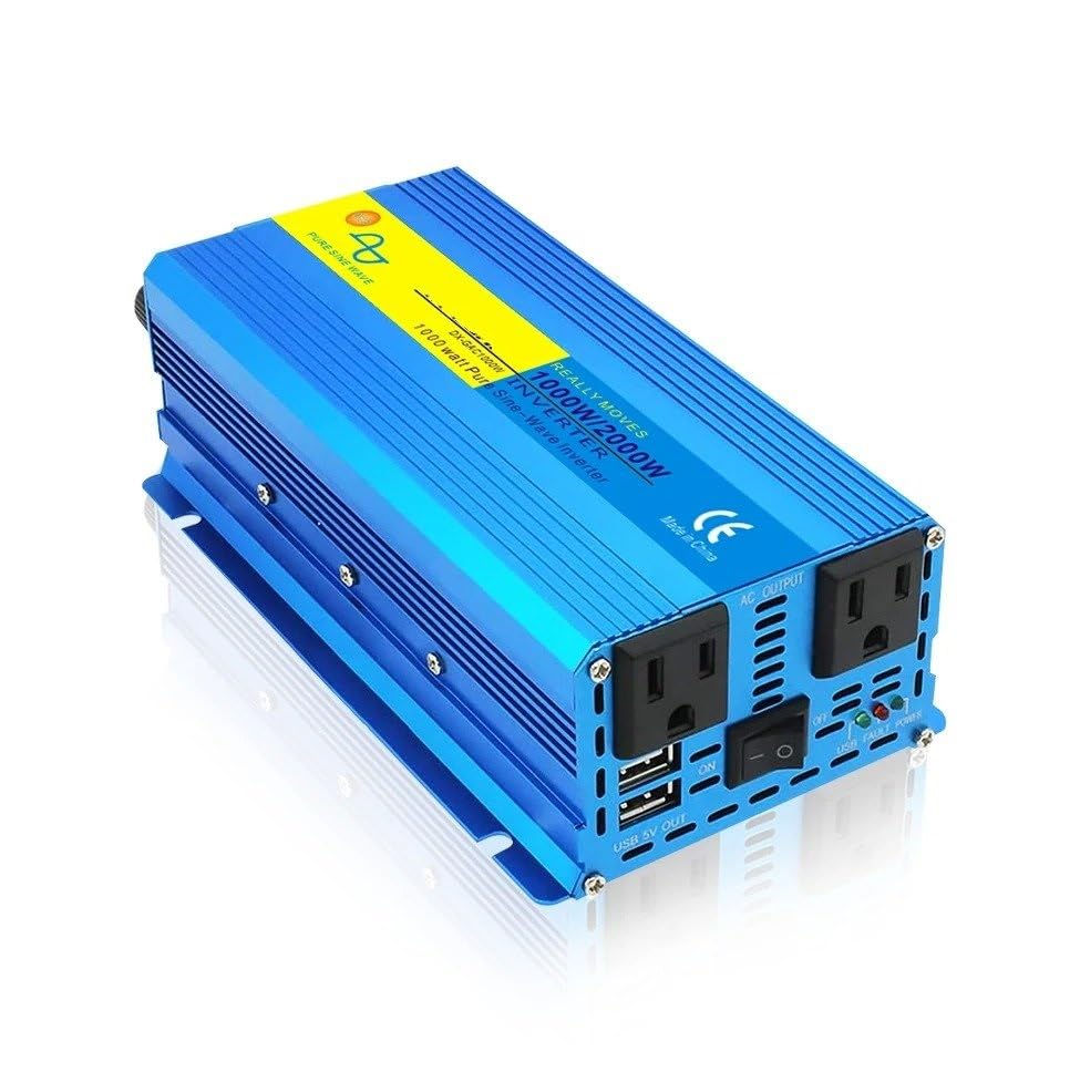 Onduleur voiture 2000W convertisseur solaire DC12V AC220V pour ventilateur portable