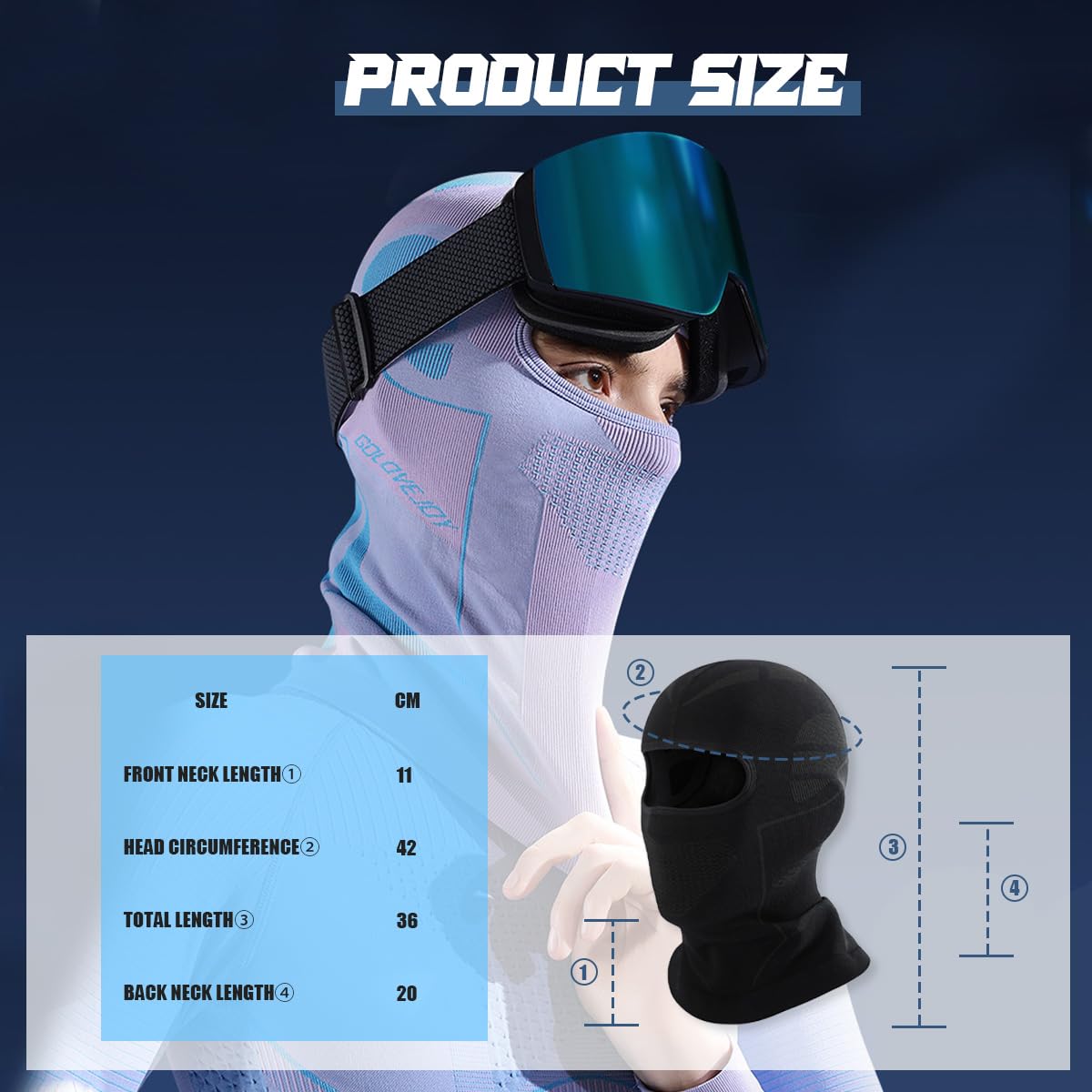 Cagoule Moto Homme,Cagoule Femme Hiver,Cagoule Ski Multifonctionnelle avec Avantages Coupe-Vent,Anti-poussière,Protection UV,Cagoule Thermique pour Ski,Snowboard,Cyclisme