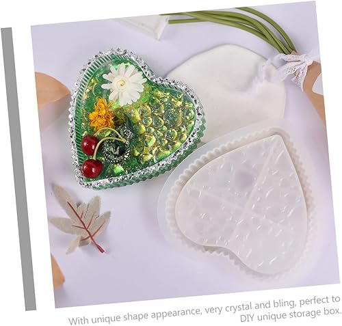 Miniatura 8 de Moldes de silicona para placa de corazón, posavasos Moldes de silicona, cuenco de corazón, recipientes de almacenamiento de silicona, molde de